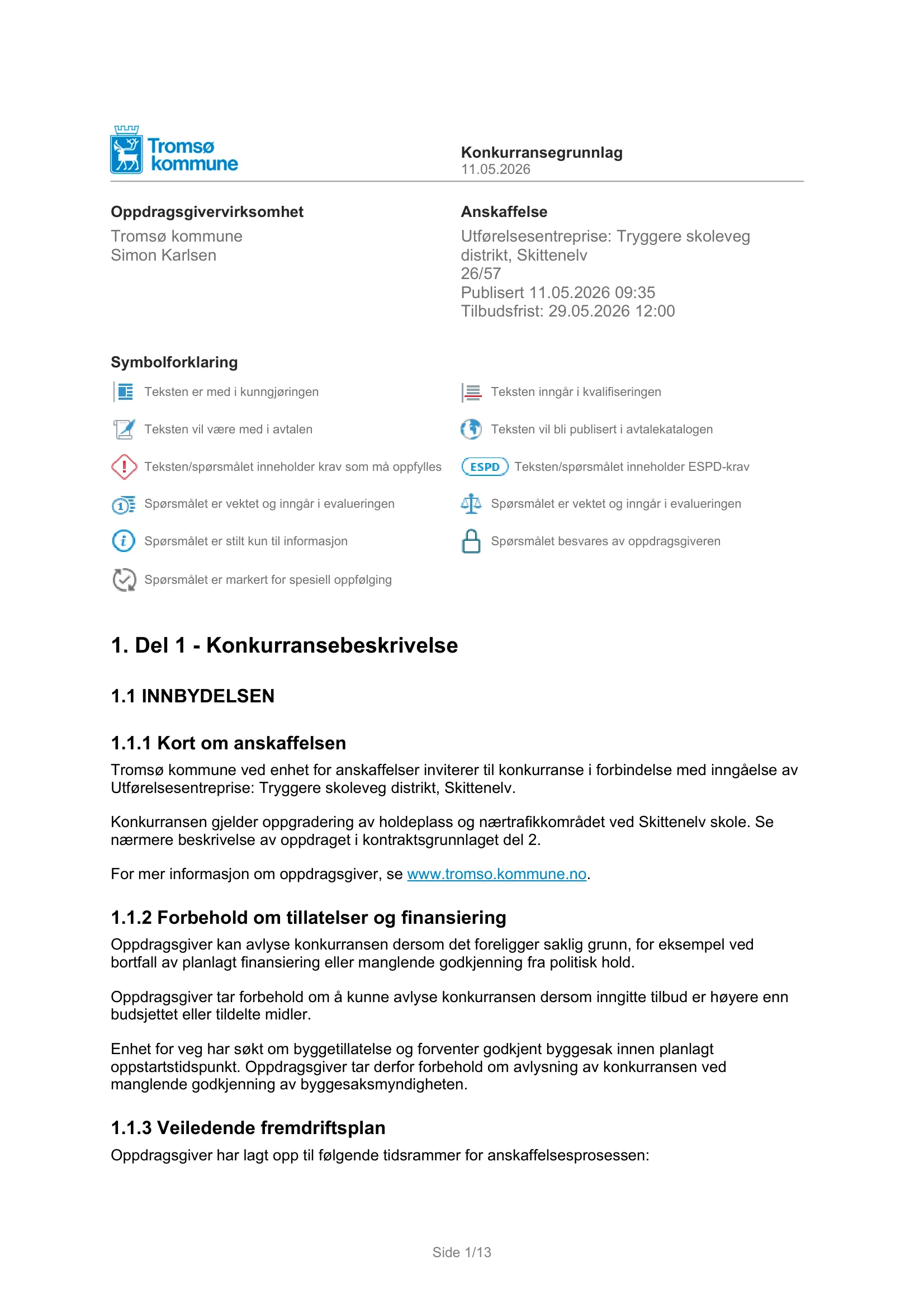 Konkurransebeskrivelse