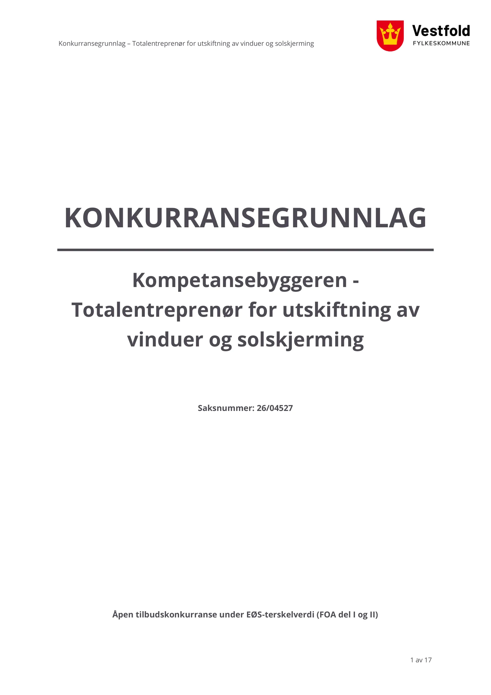 Konkurransebeskrivelse