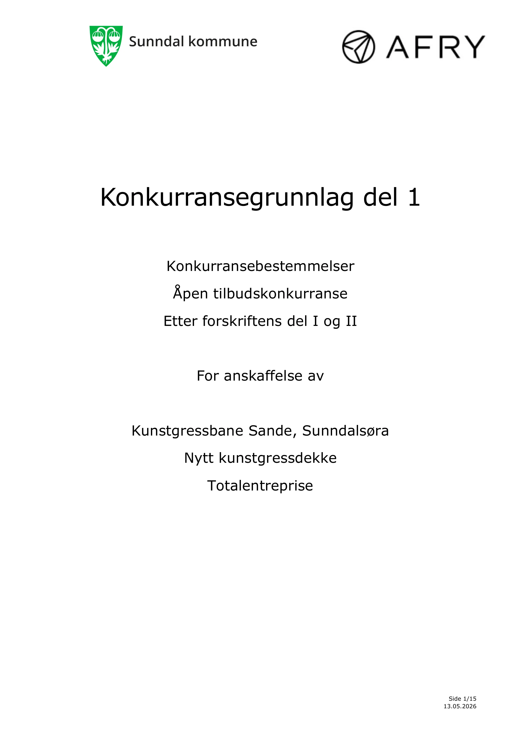 Konkurransebeskrivelse