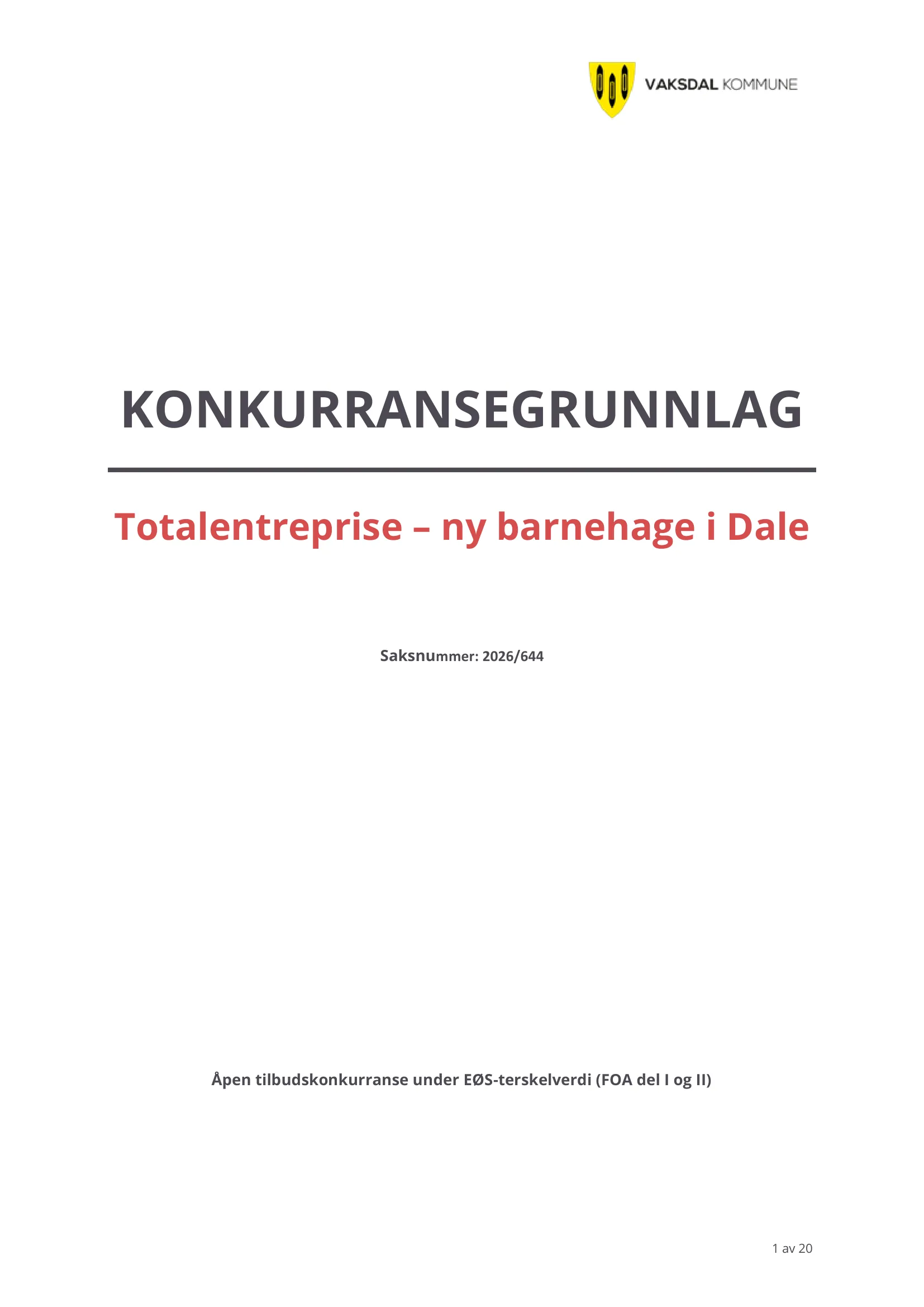 Konkurransebeskrivelse