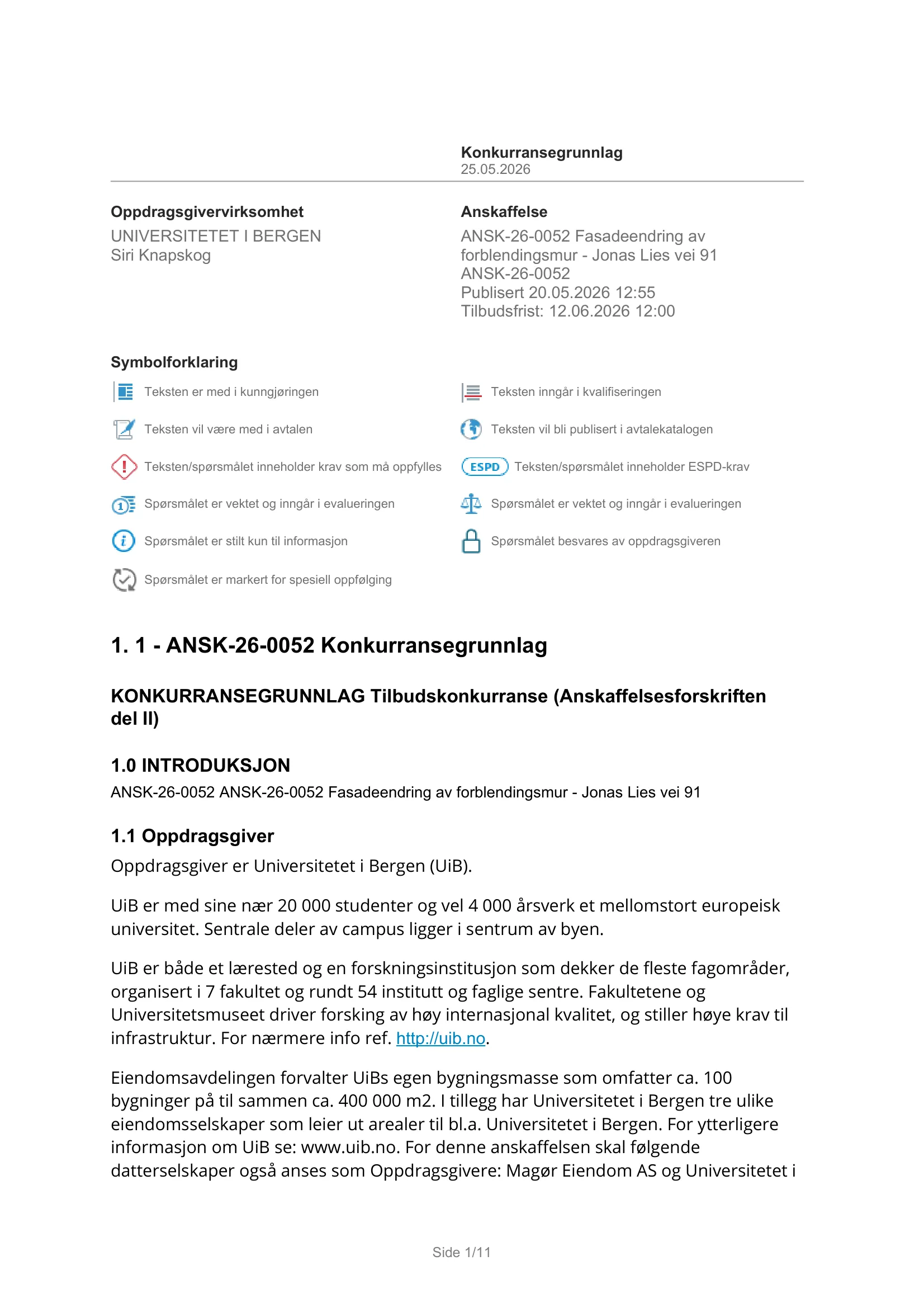 Konkurransebeskrivelse