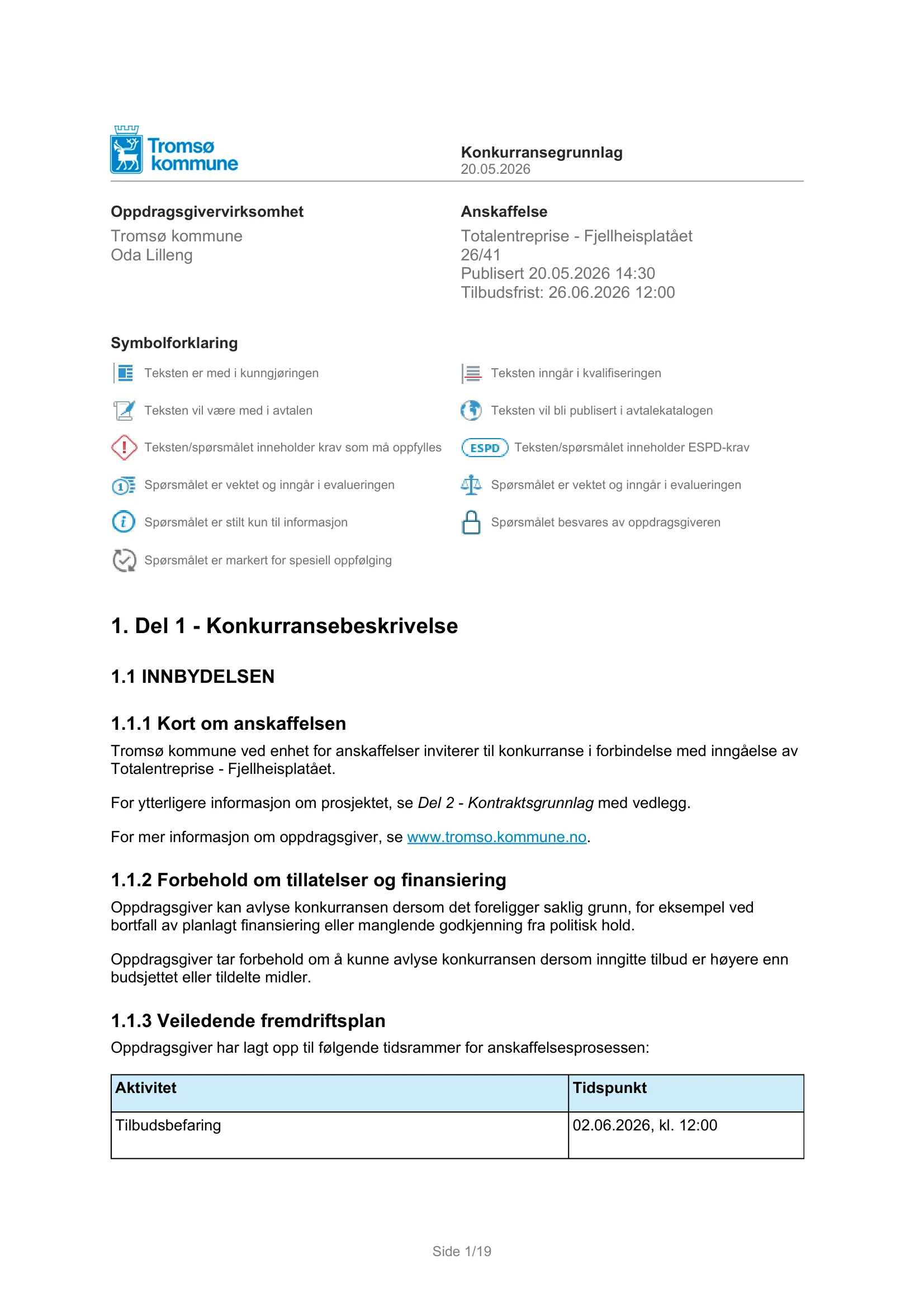 Konkurransebeskrivelse