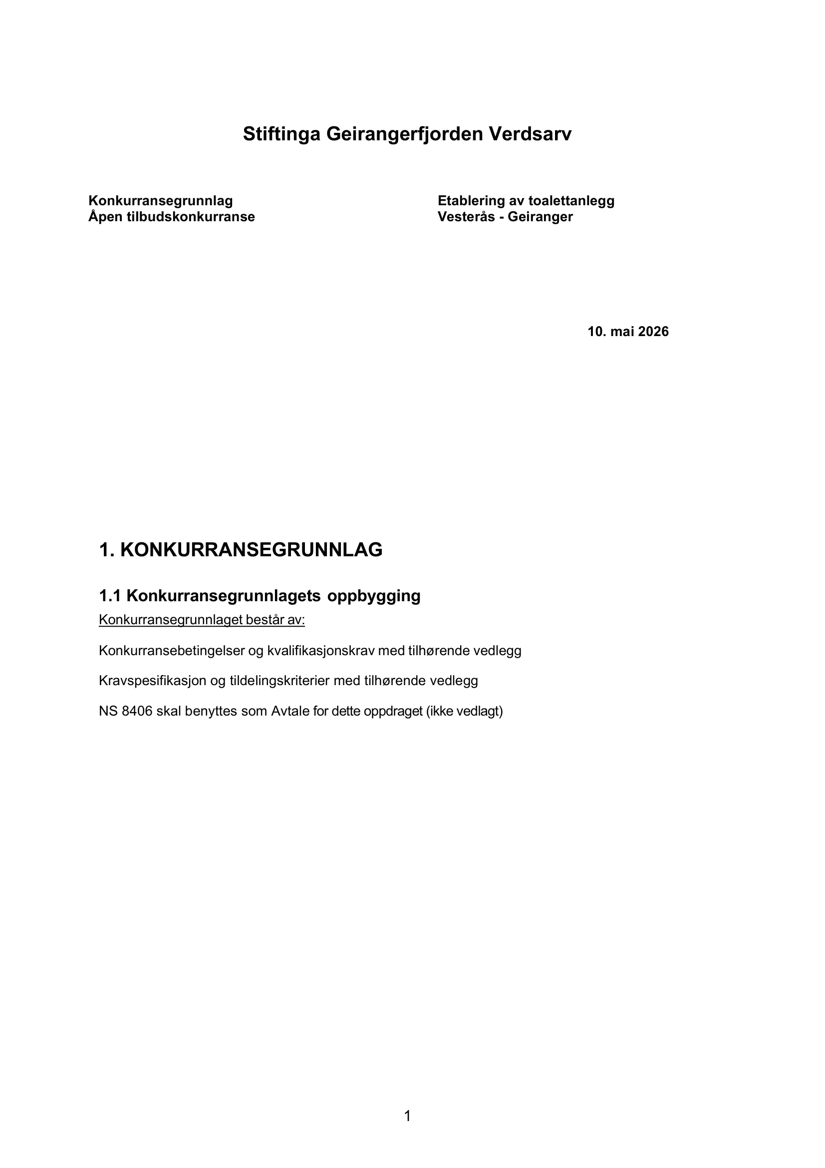 Konkurransebeskrivelse
