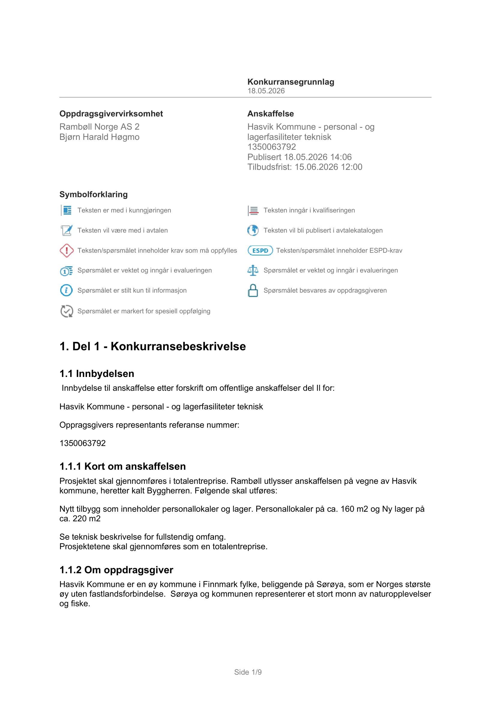 Konkurransebeskrivelse