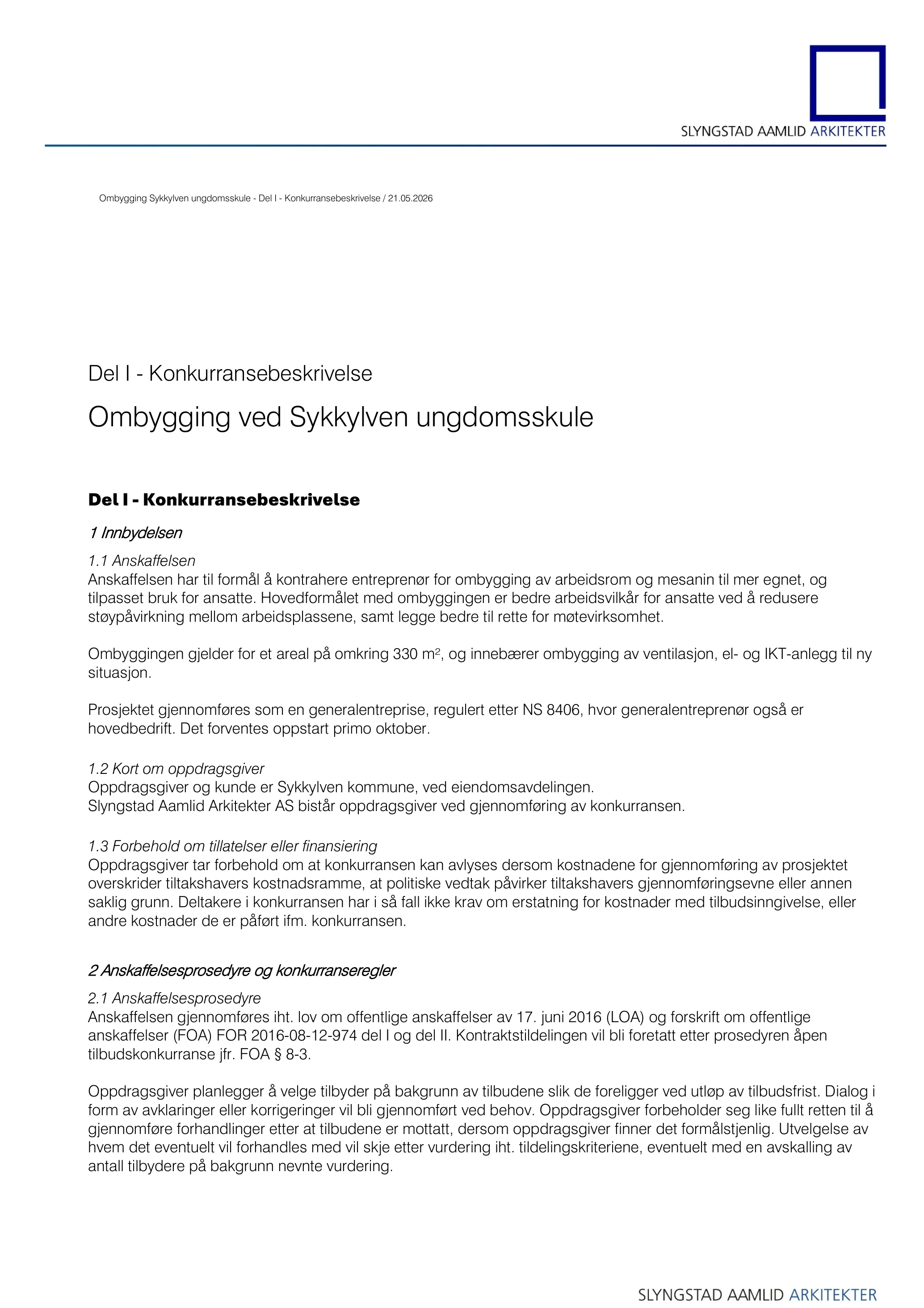 Konkurransebeskrivelse