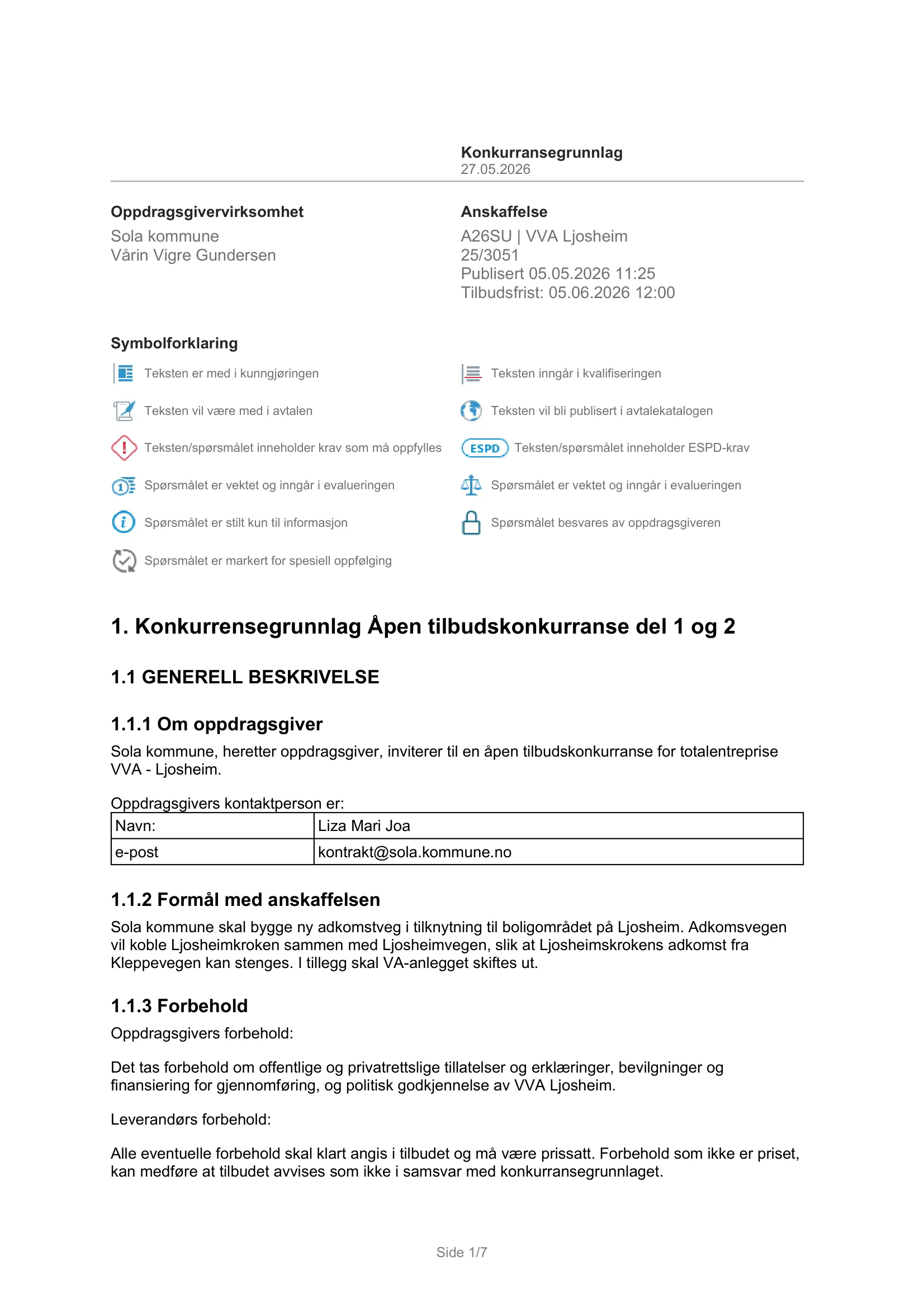 Konkurransebeskrivelse