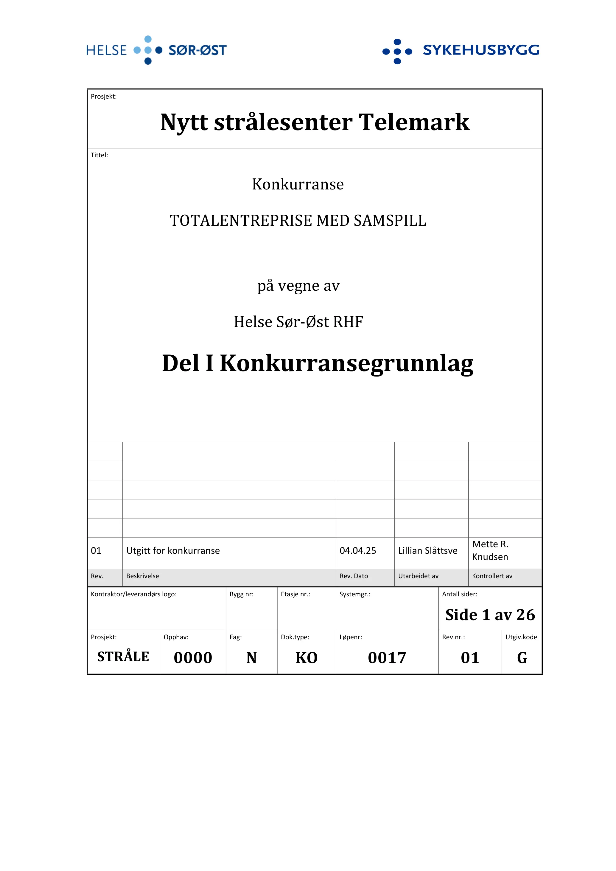 Konkurransebeskrivelse