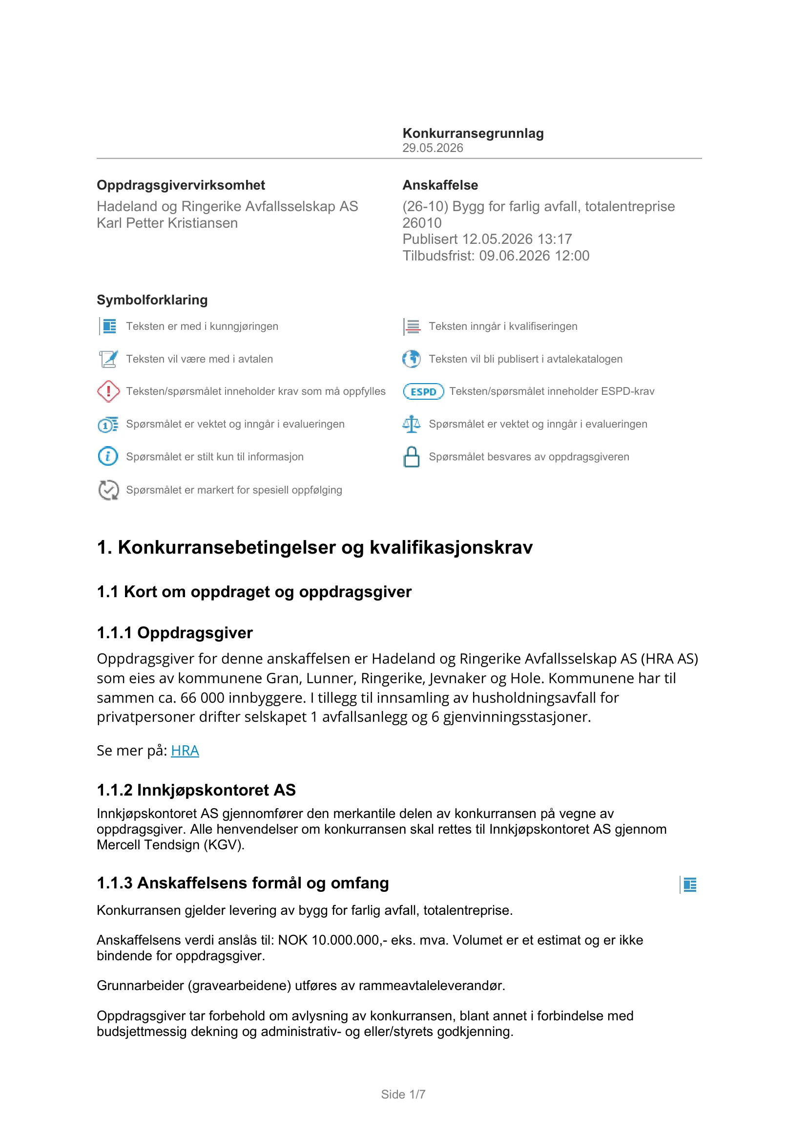 Konkurransebeskrivelse