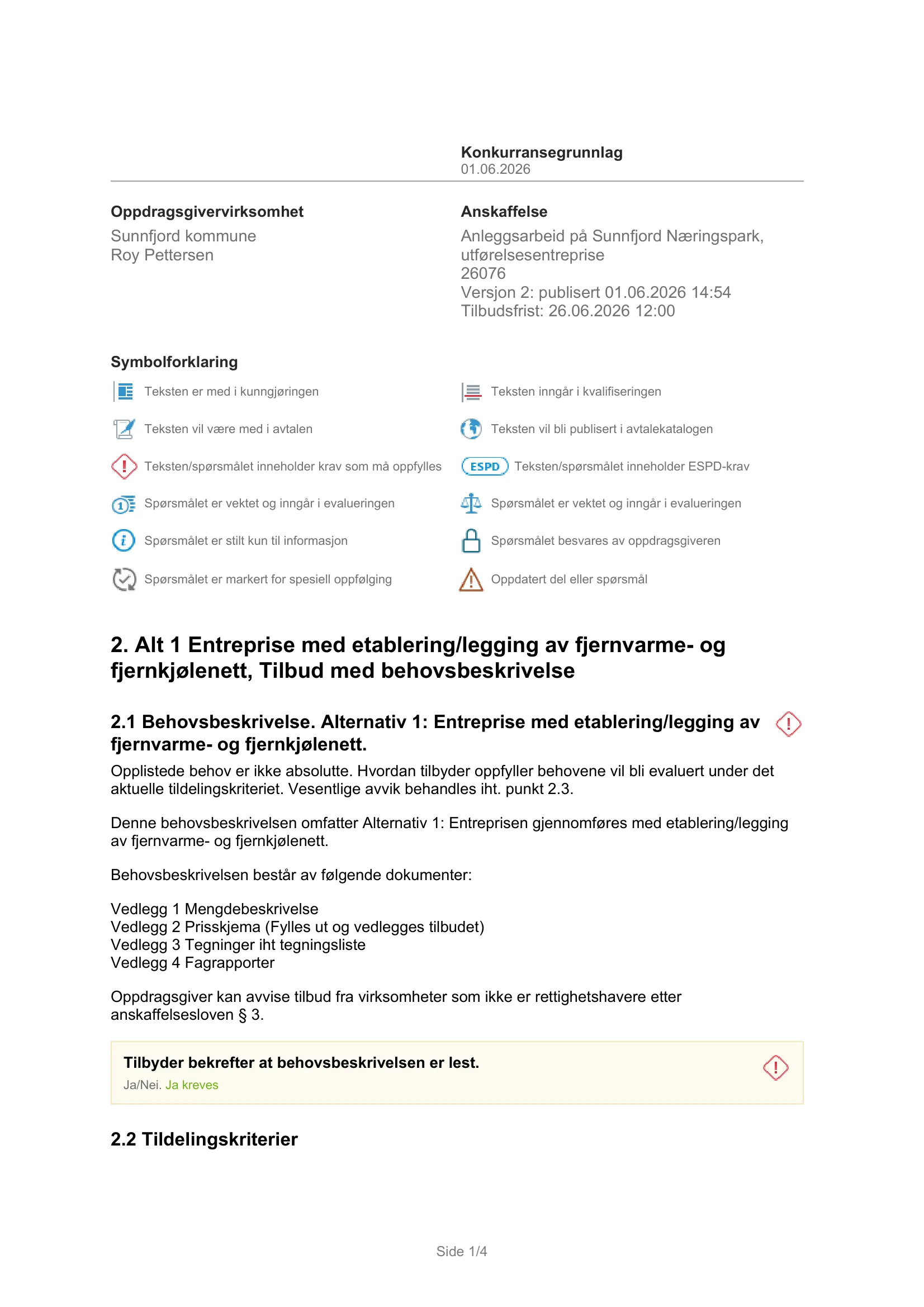 Konkurransebeskrivelse