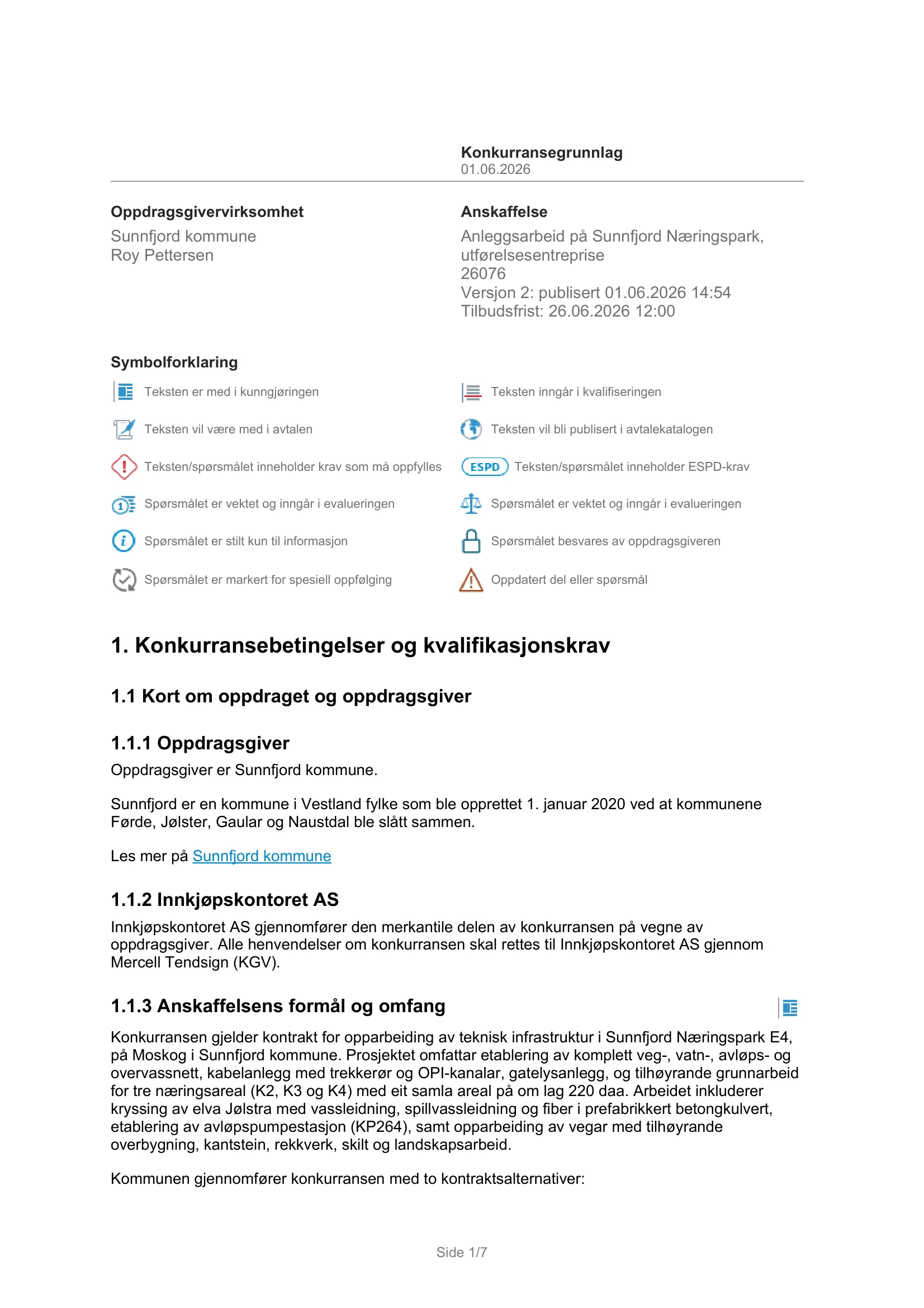 Konkurransebeskrivelse