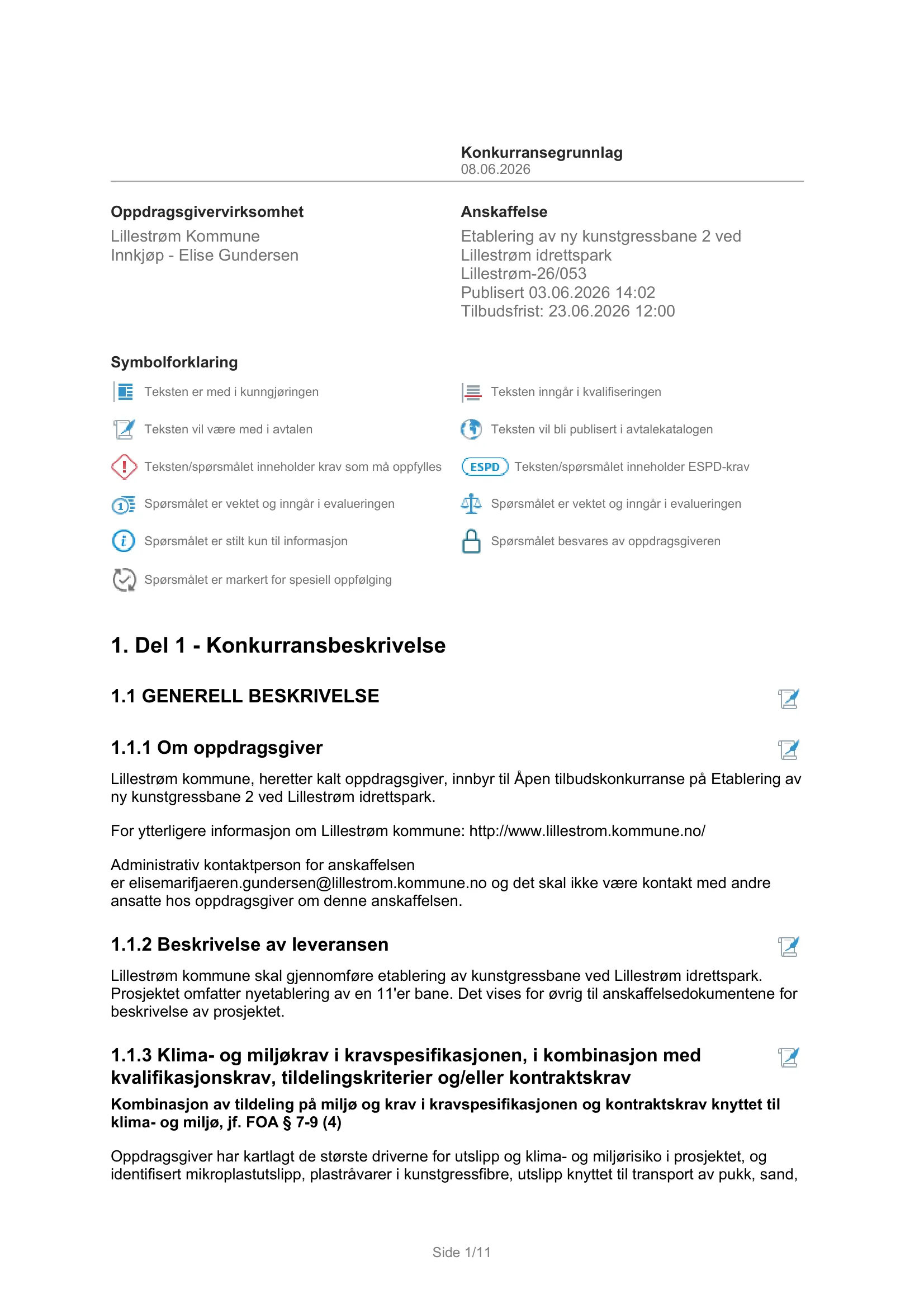 Konkurransebeskrivelse