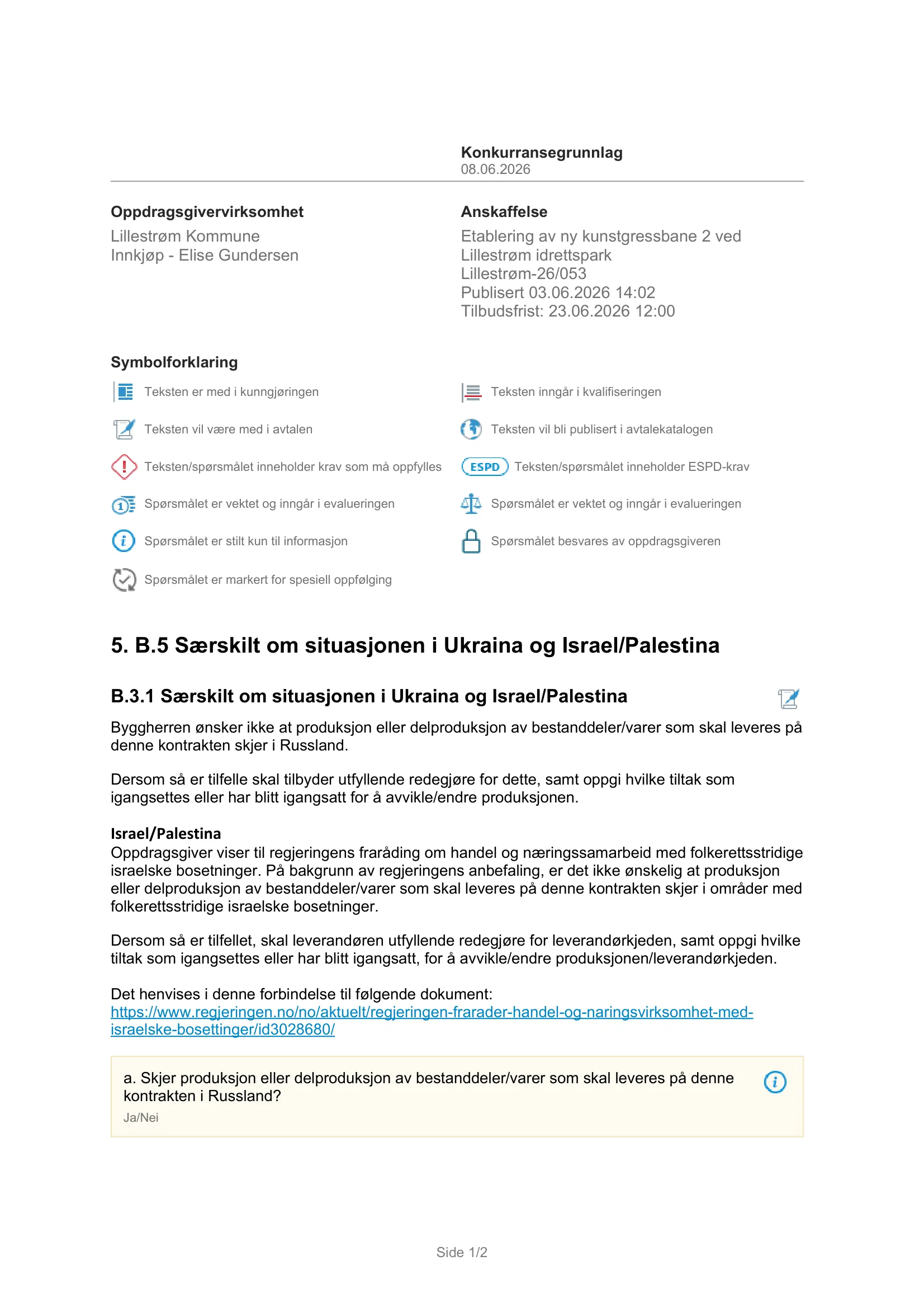 Konkurransebeskrivelse