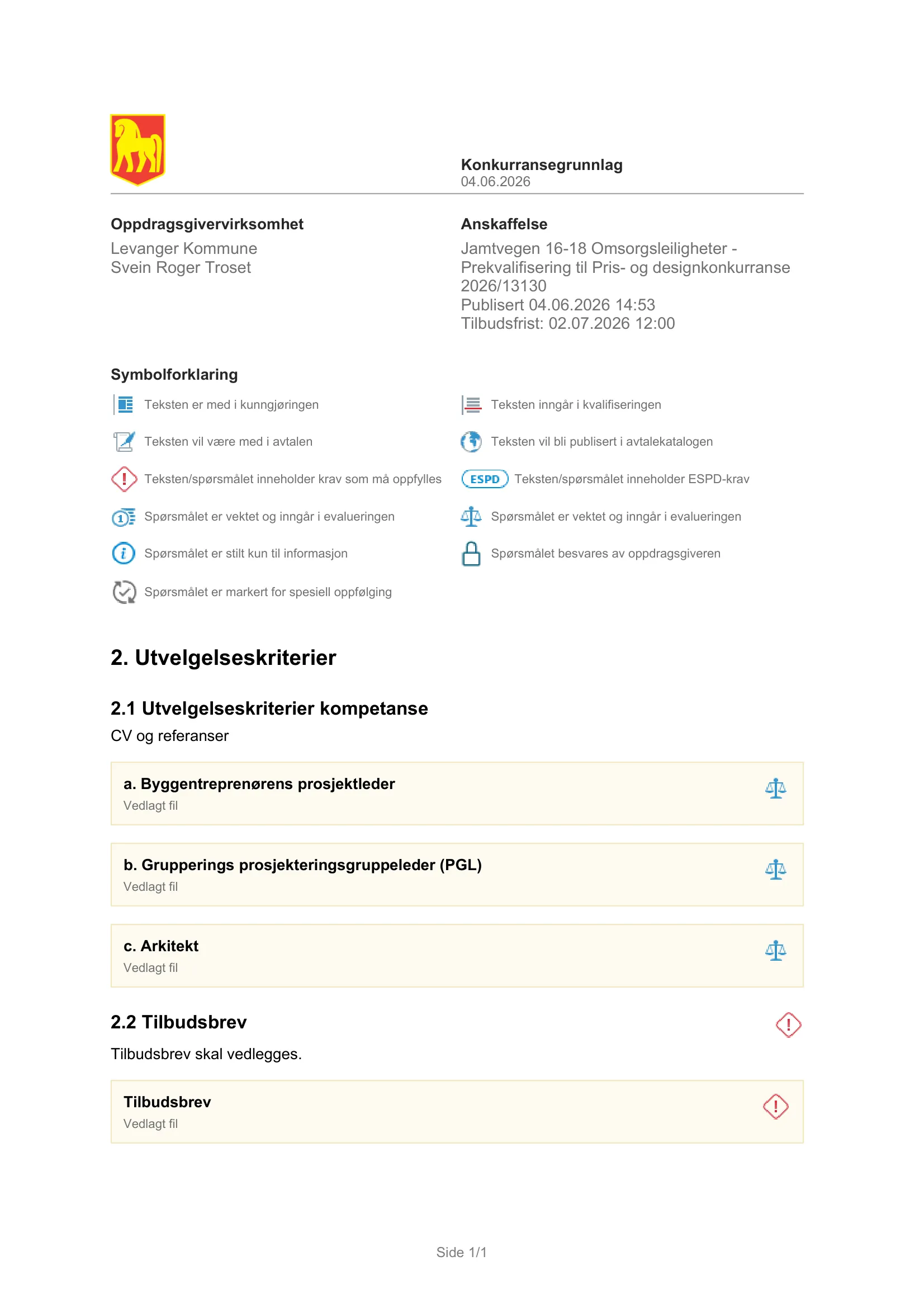 Konkurransebeskrivelse