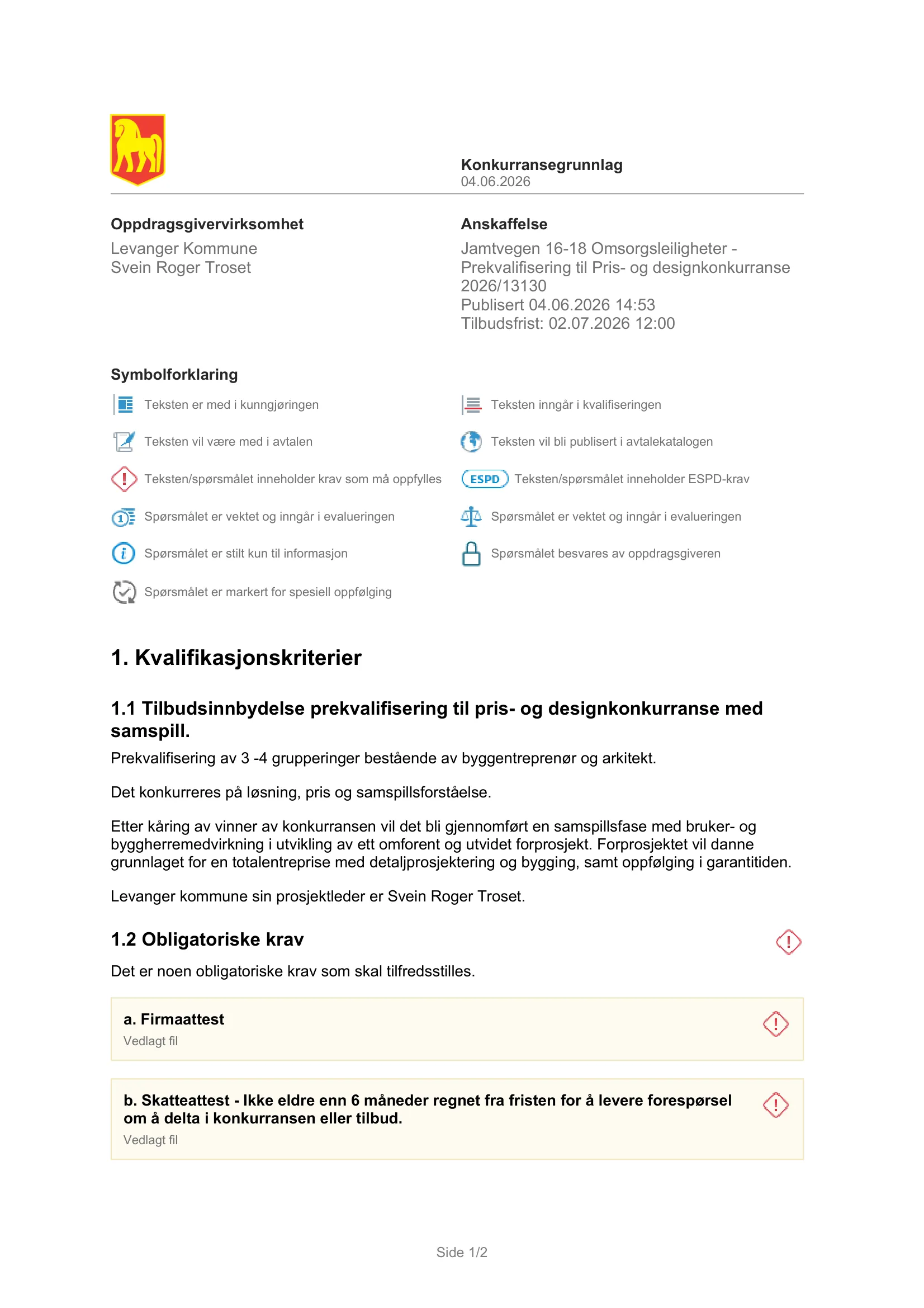 Konkurransebeskrivelse