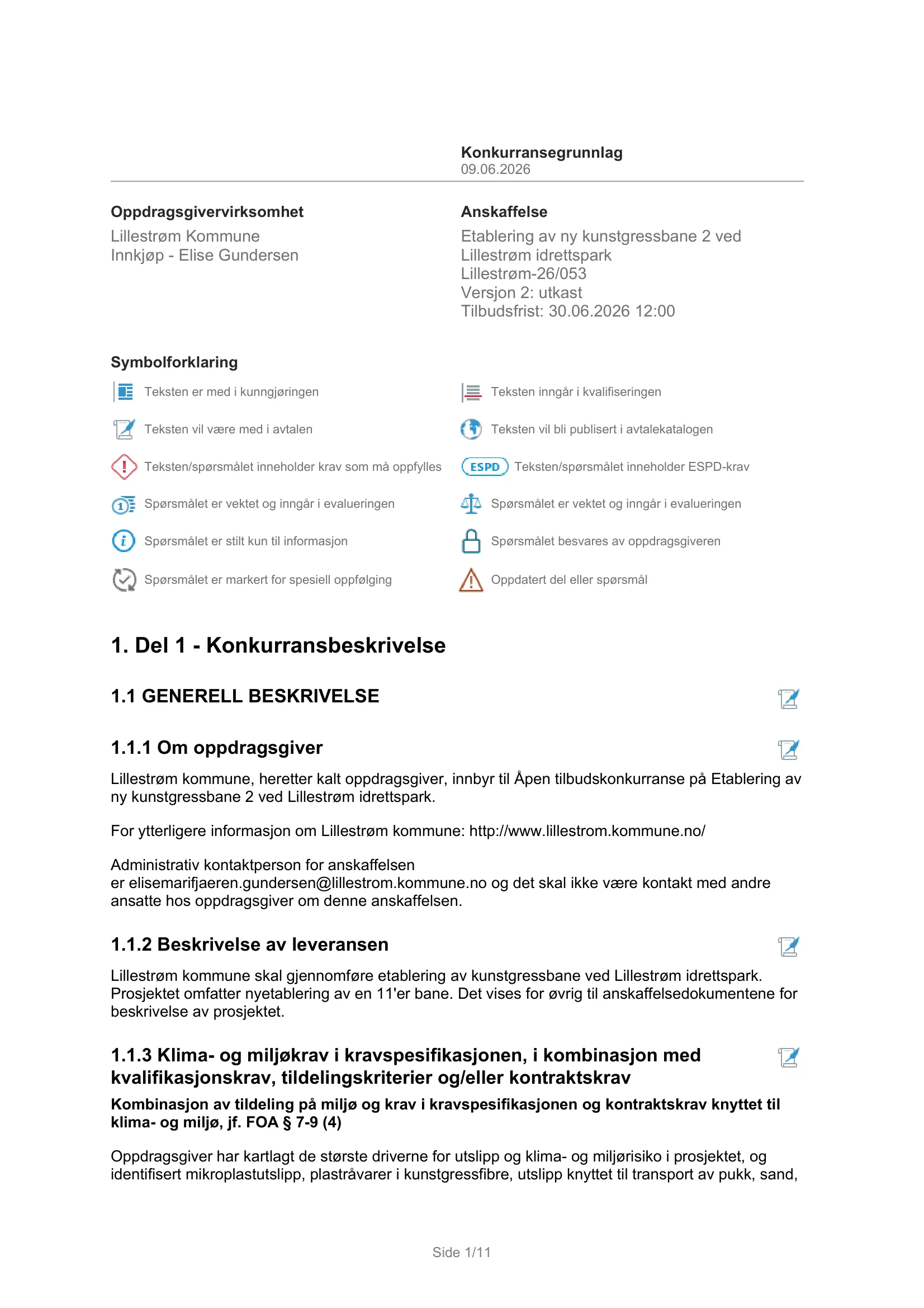 Konkurransebeskrivelse