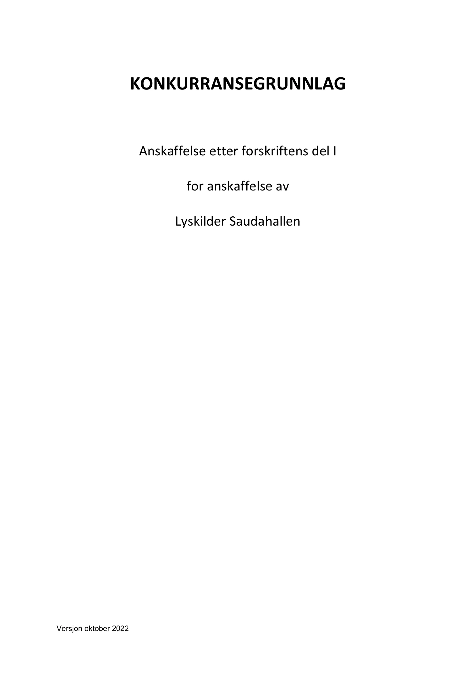 Konkurransebeskrivelse
