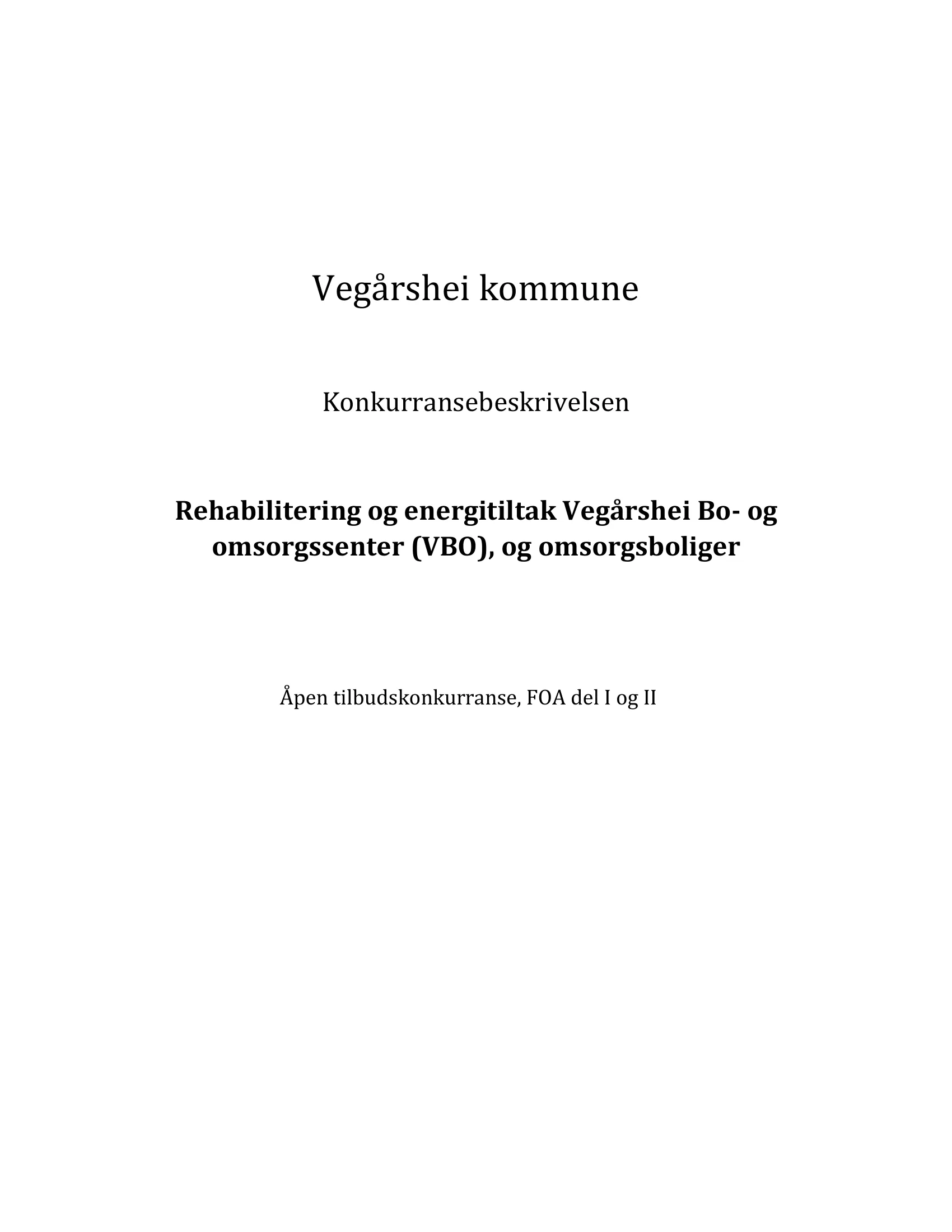 Konkurransebeskrivelse