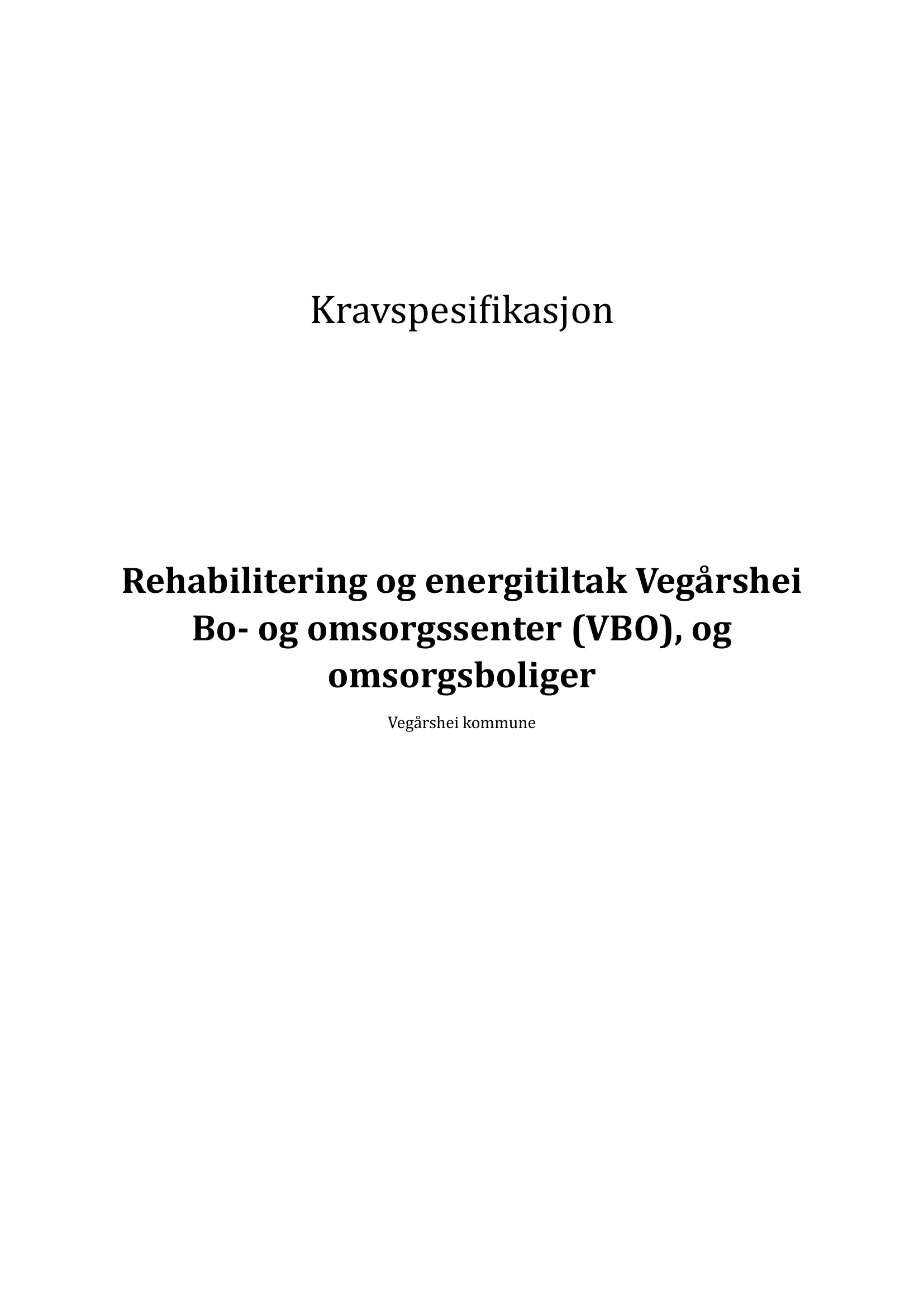 Kravspesifikasjon