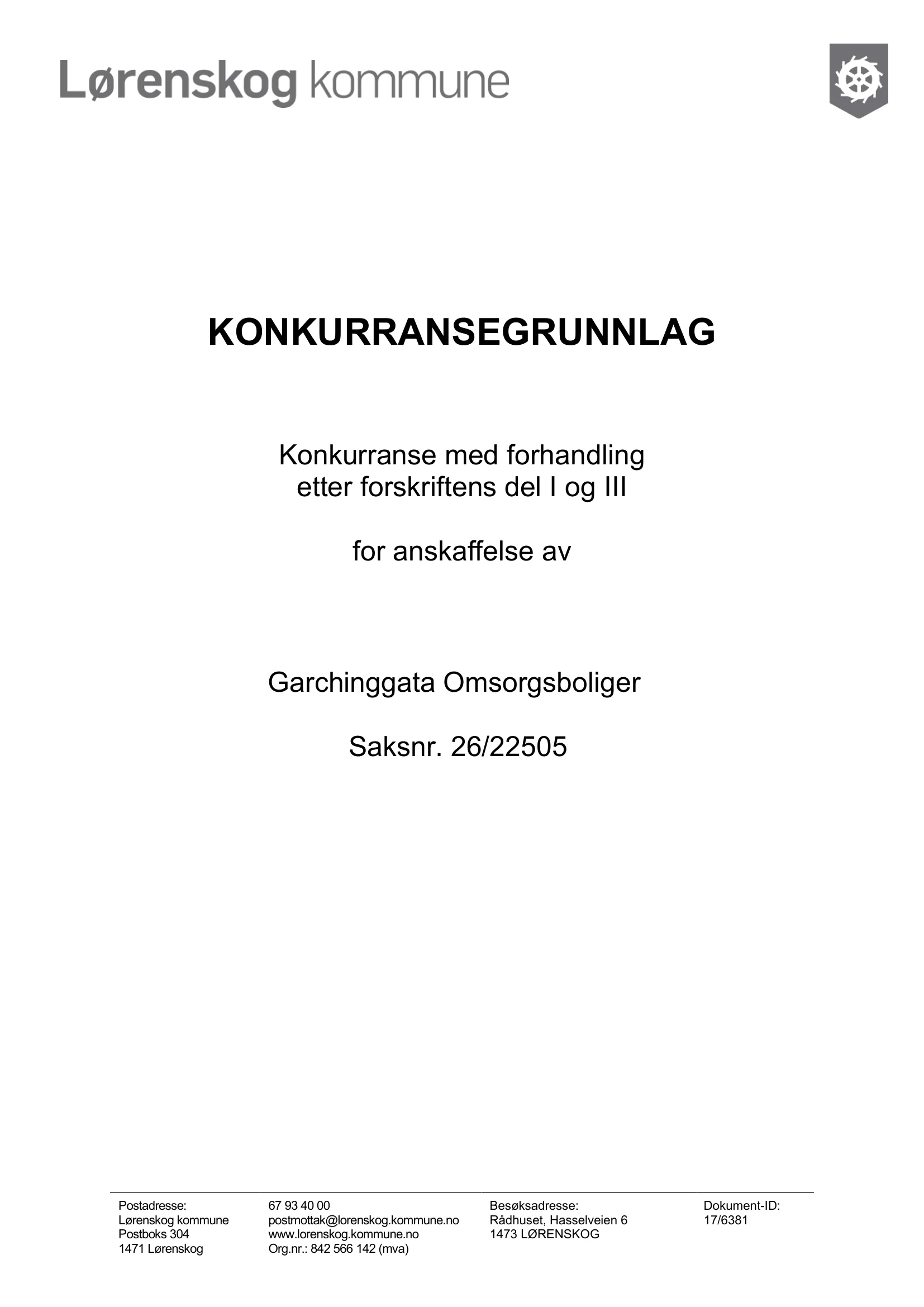 Konkurransebeskrivelse