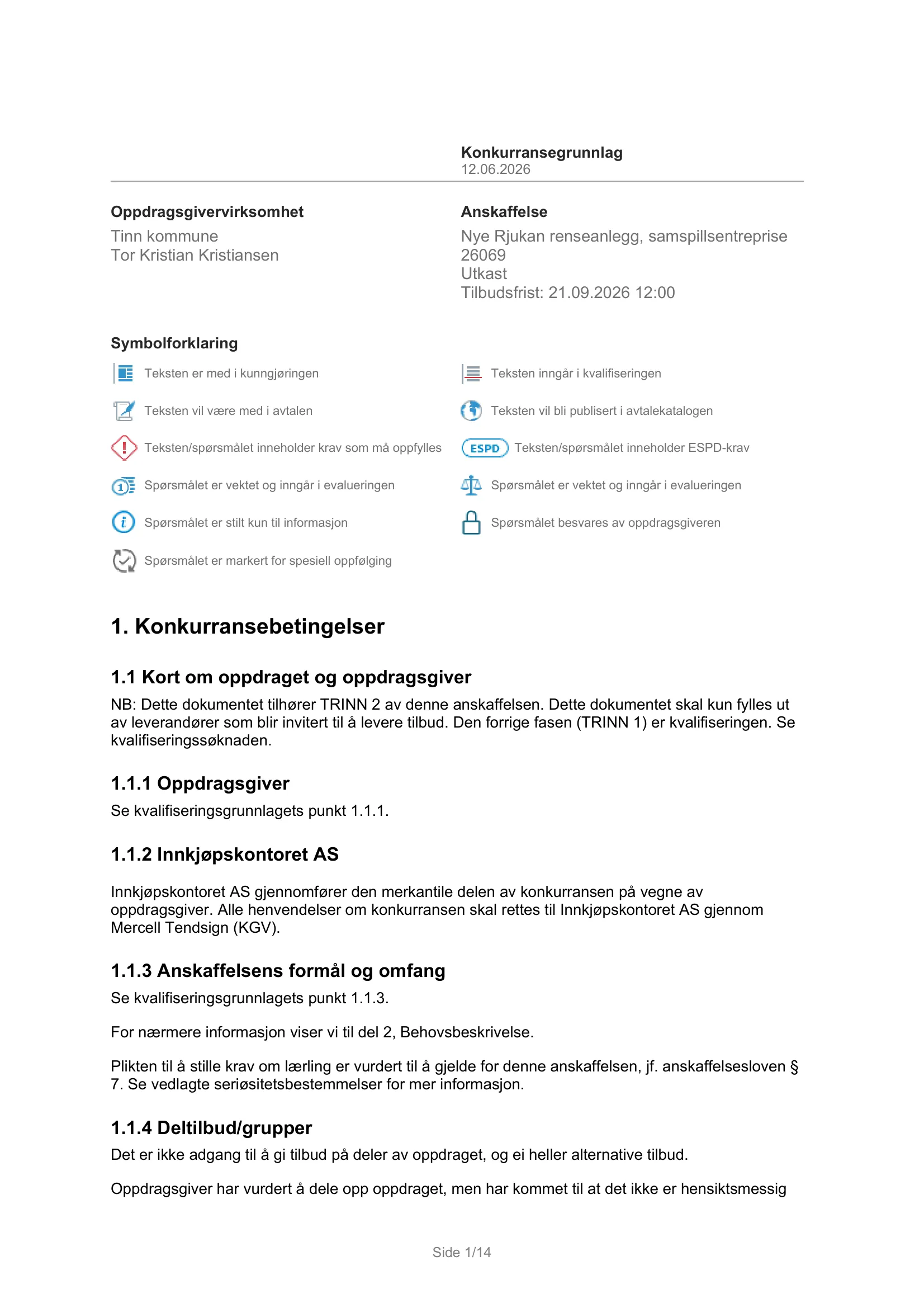 Konkurransebeskrivelse