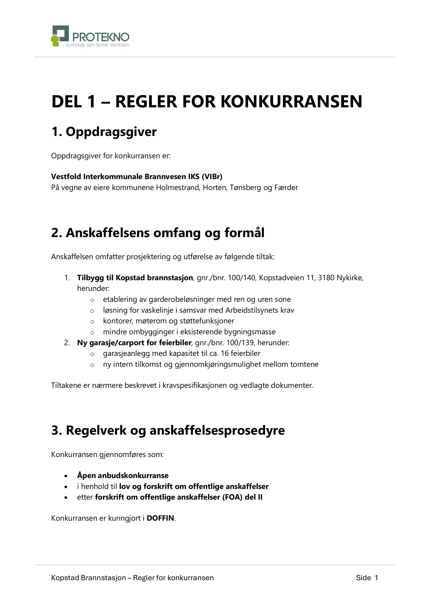 Konkurransebeskrivelse