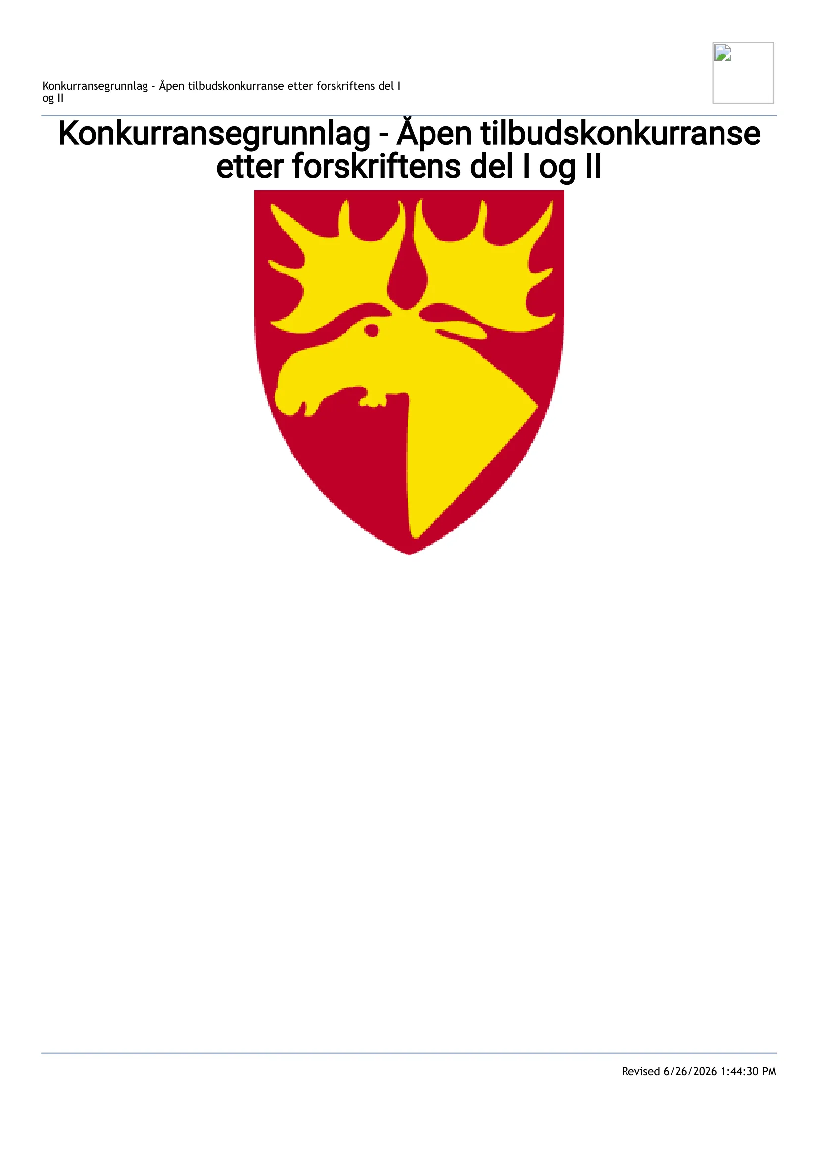 Konkurransebeskrivelse