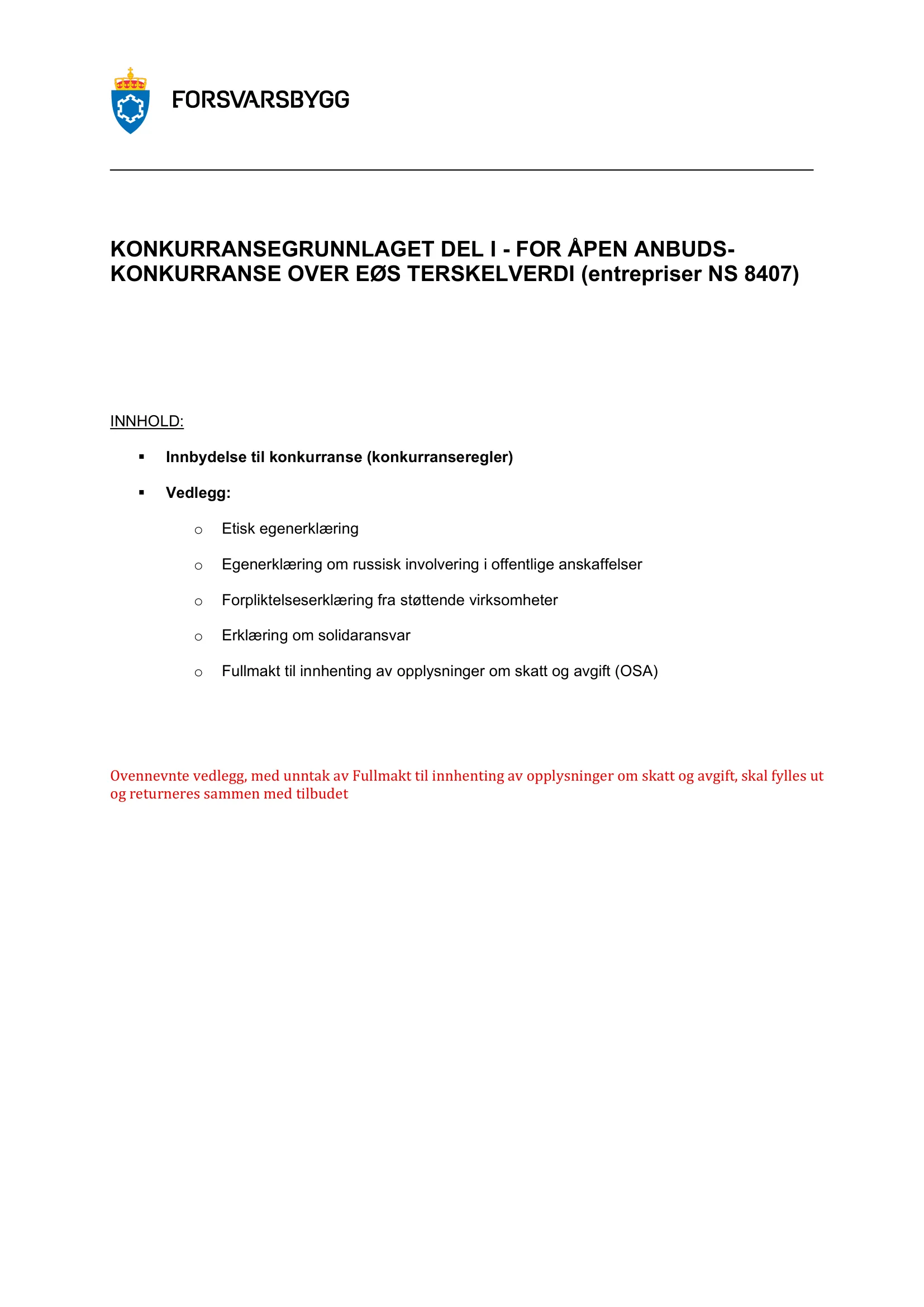 Konkurransebeskrivelse