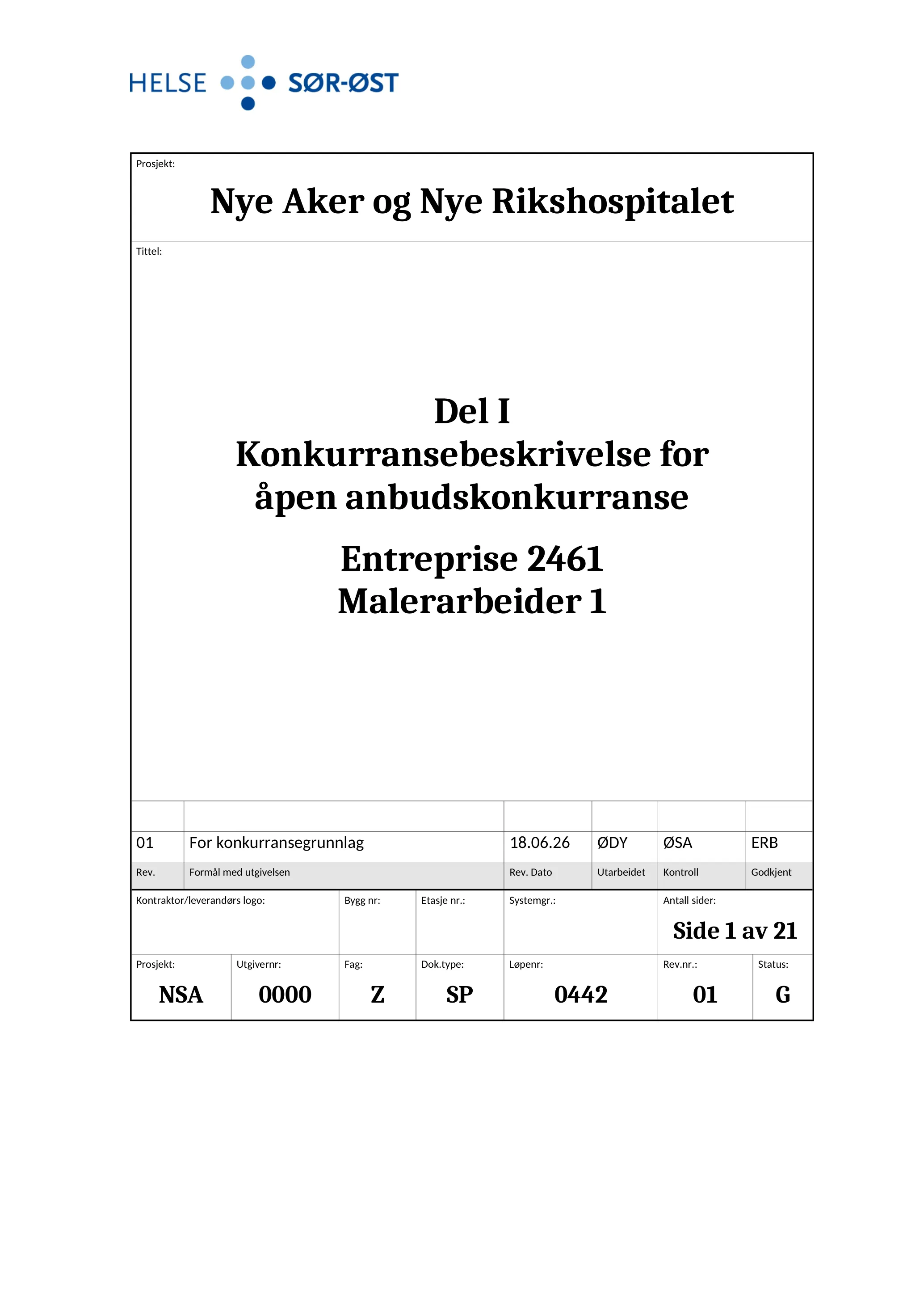Konkurransebeskrivelse