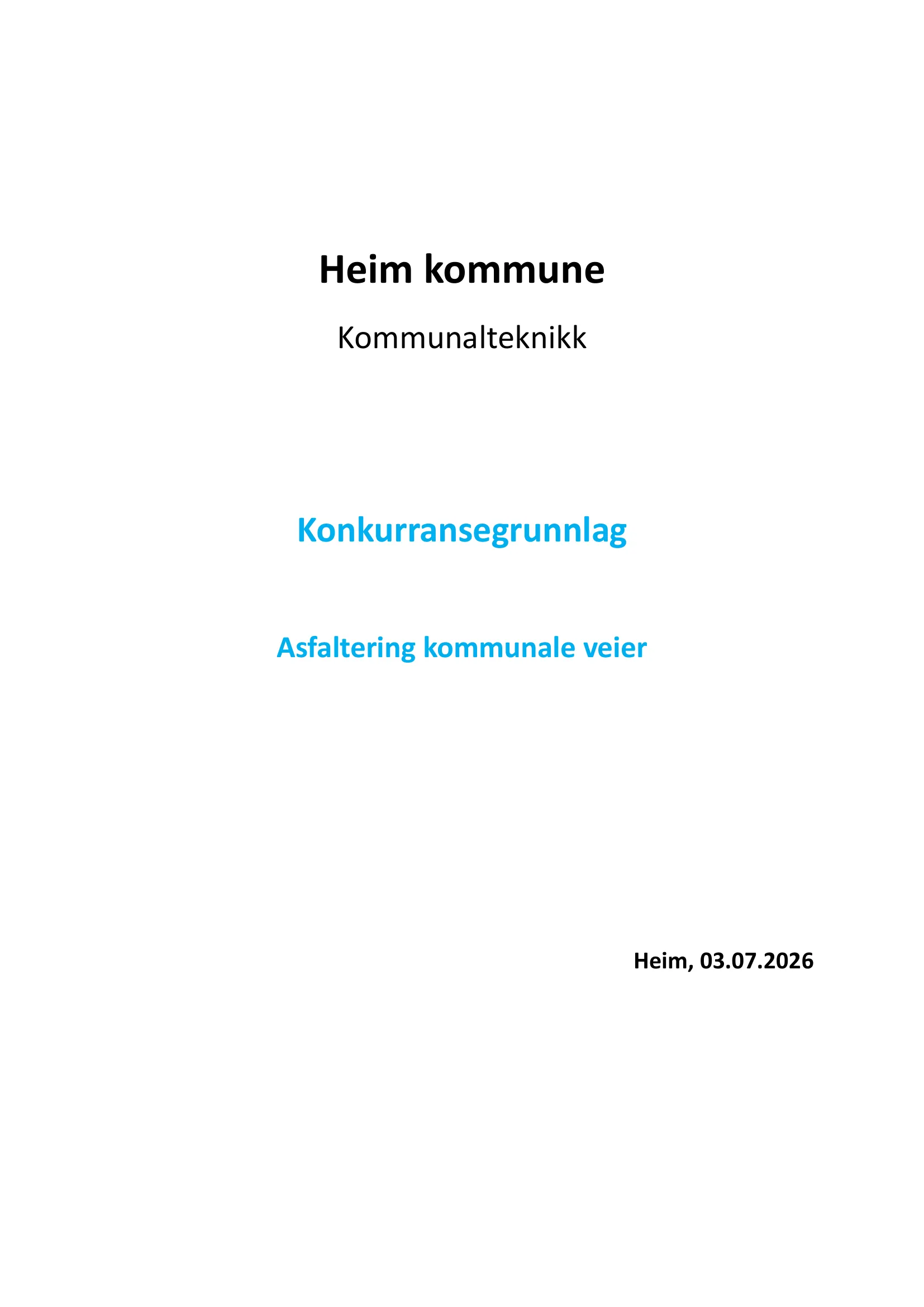 Konkurransebeskrivelse