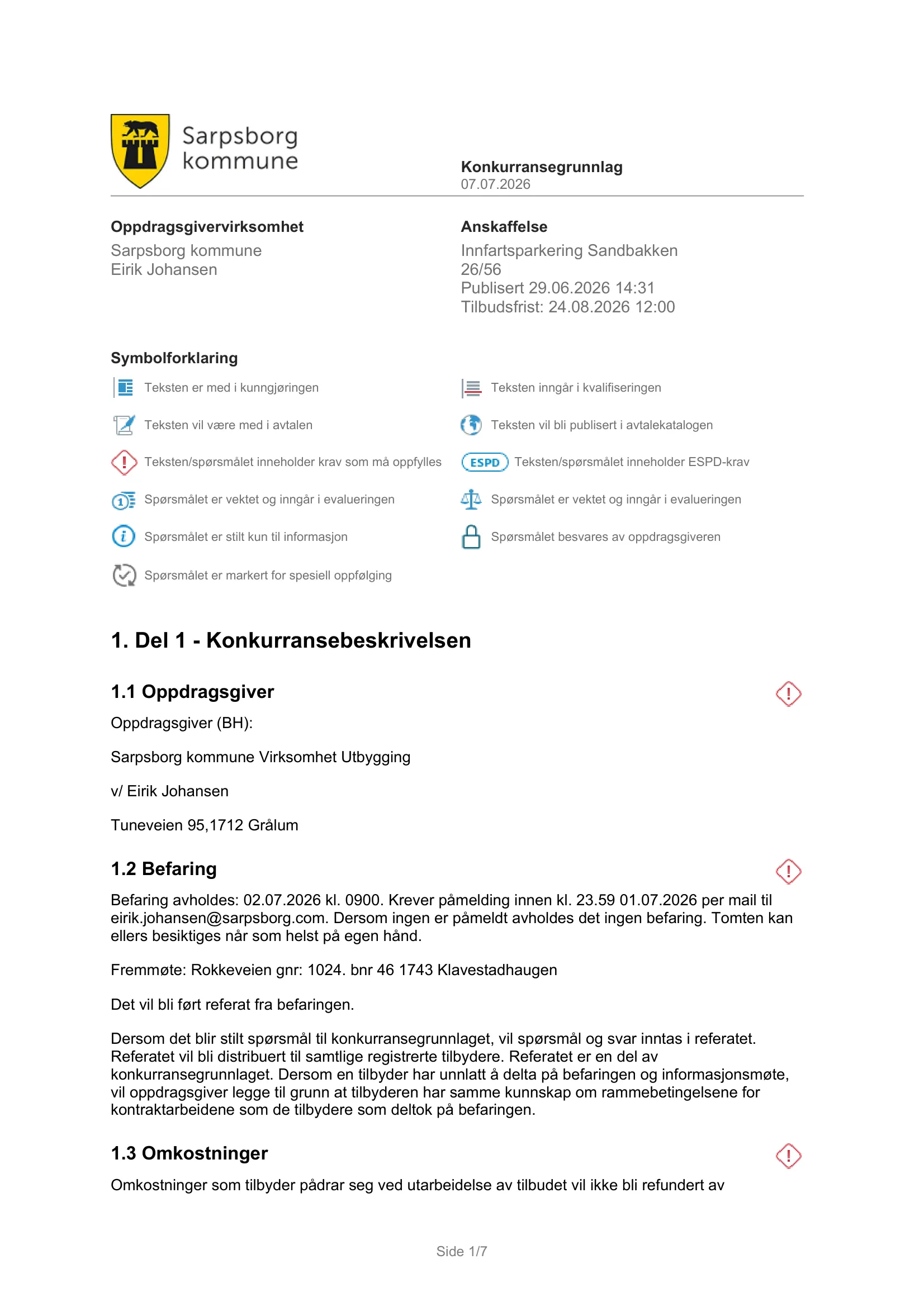 Konkurransebeskrivelse