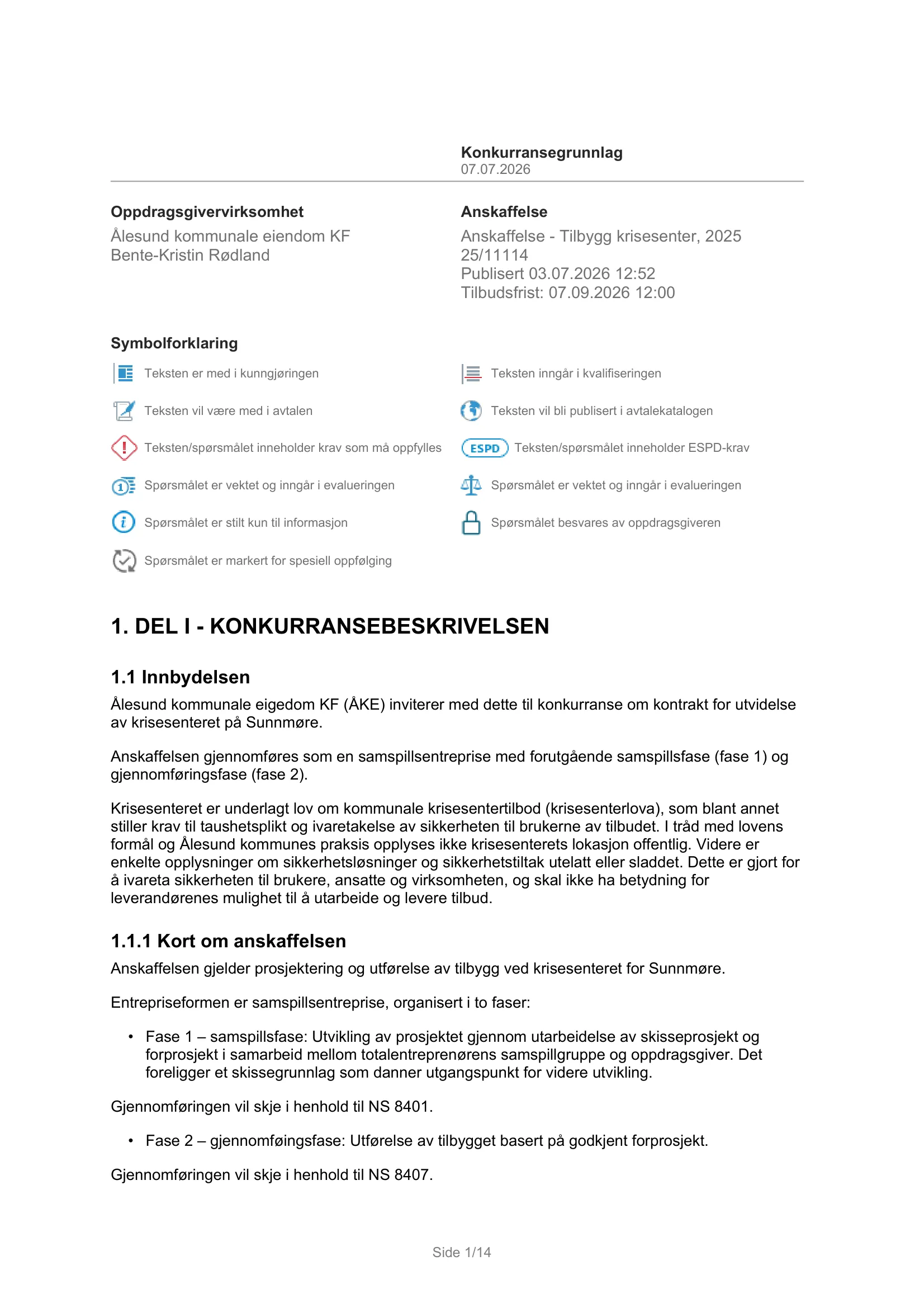 Konkurransebeskrivelse