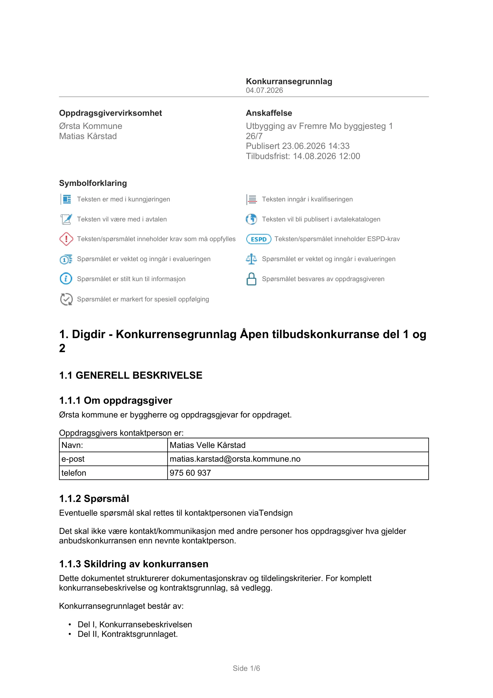 Konkurransebeskrivelse