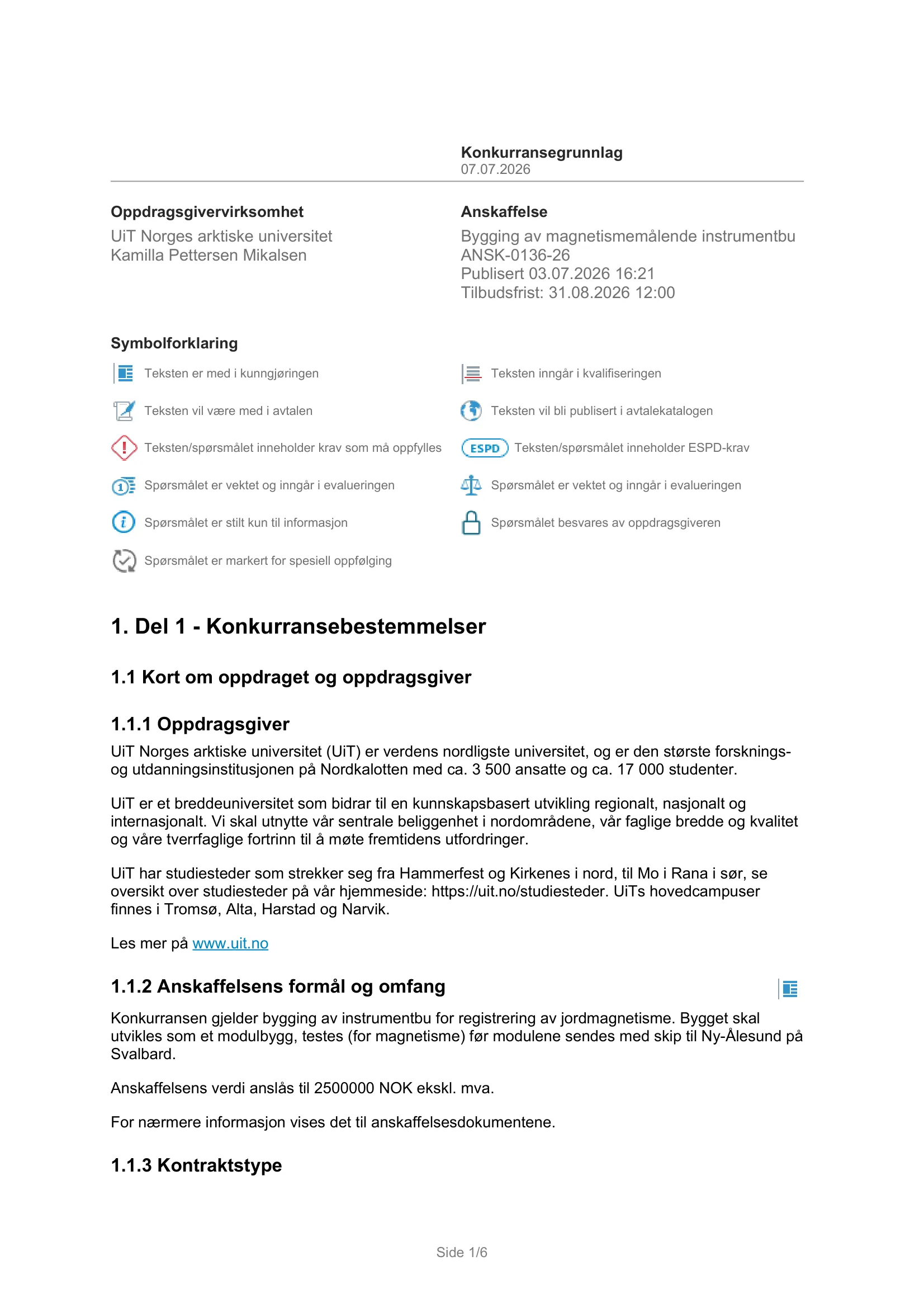 Konkurransebeskrivelse
