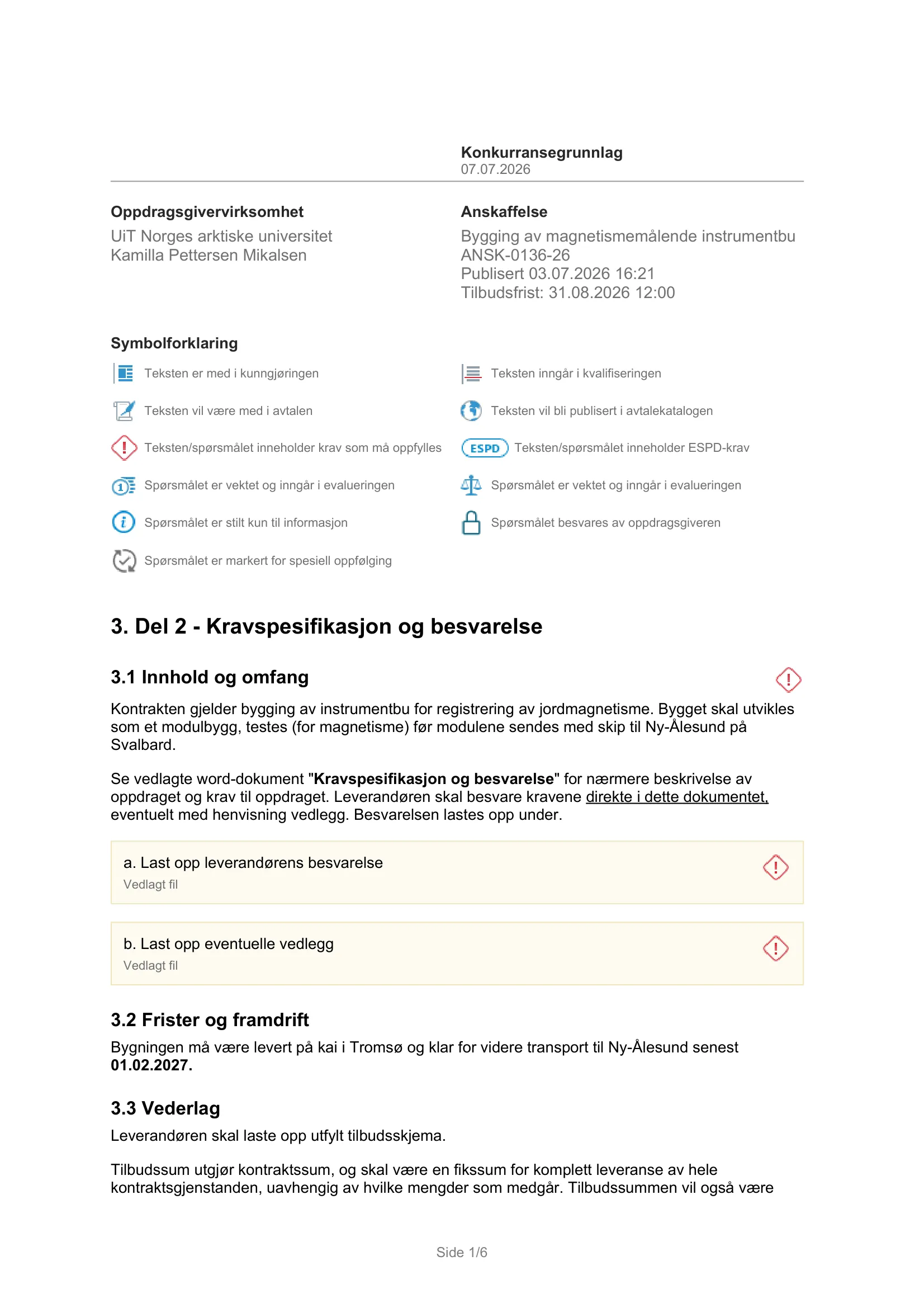 Kravspesifikasjon