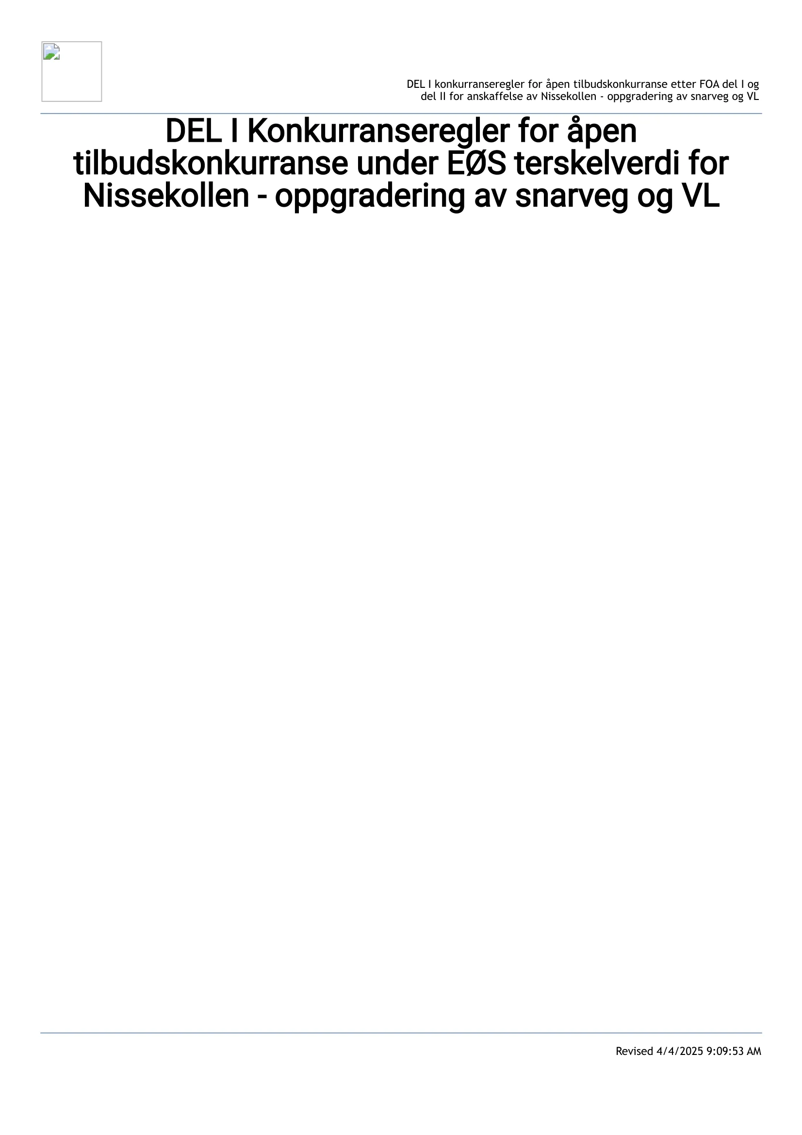 Konkurransebeskrivelse