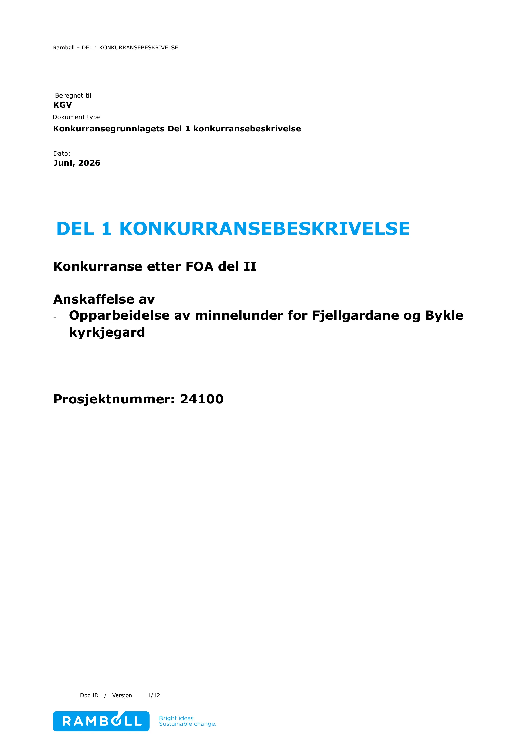 Konkurransebeskrivelse