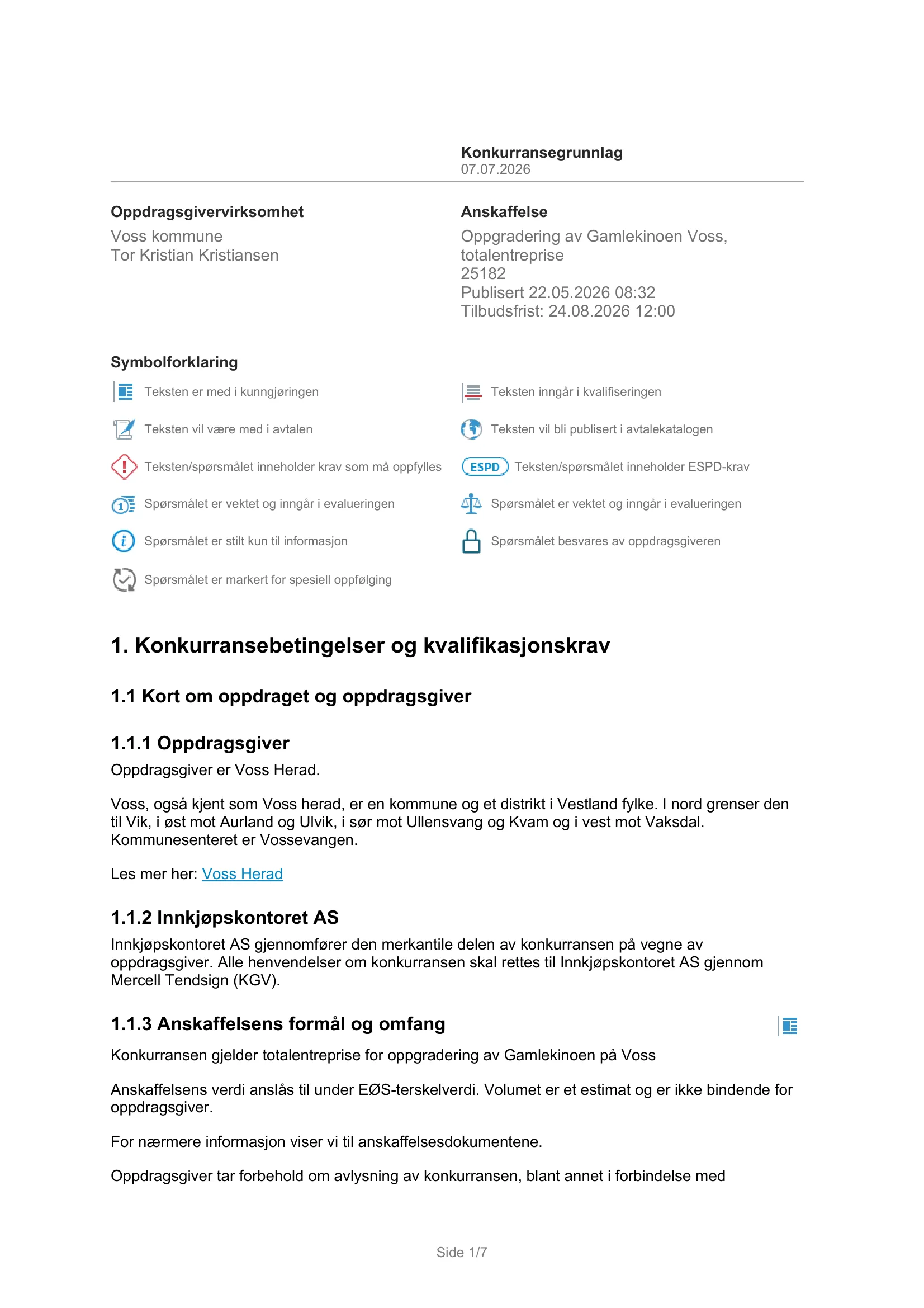 Konkurransebeskrivelse