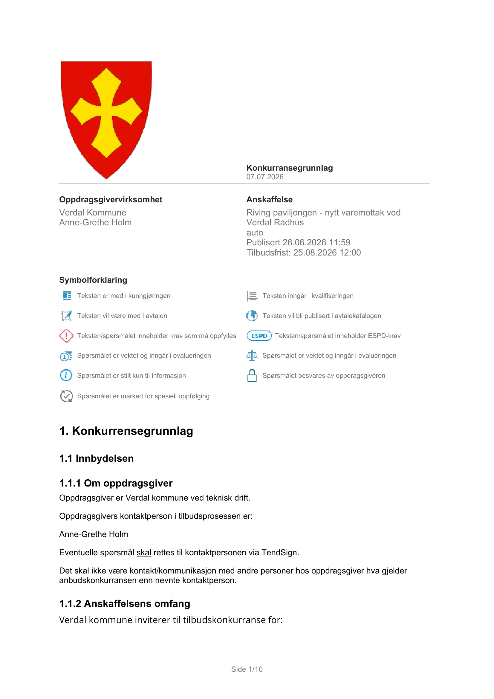 Konkurransebeskrivelse