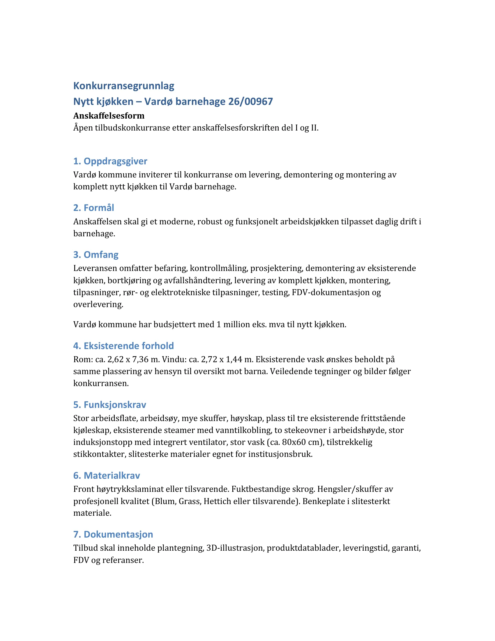 Konkurransebeskrivelse