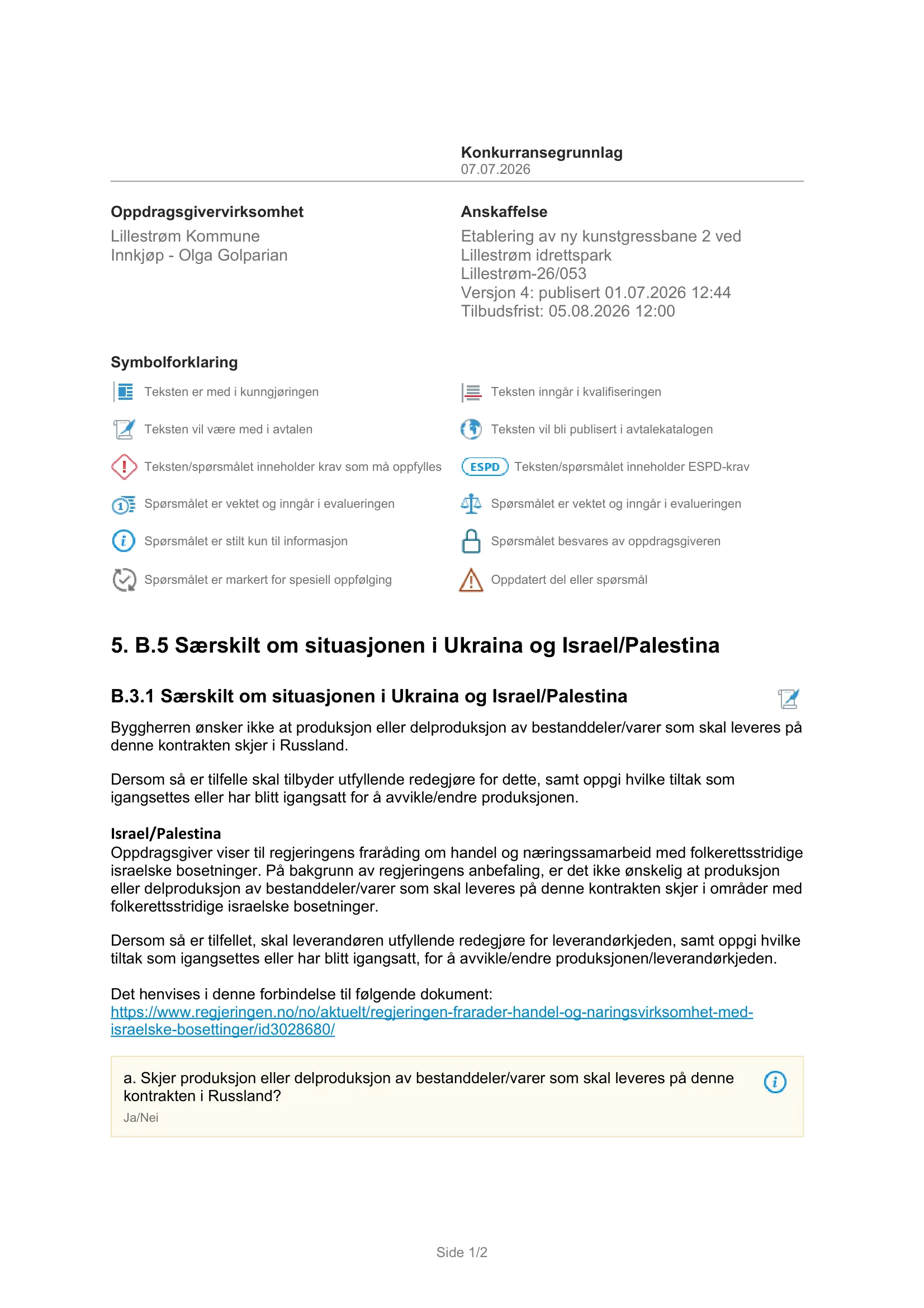 Konkurransebeskrivelse