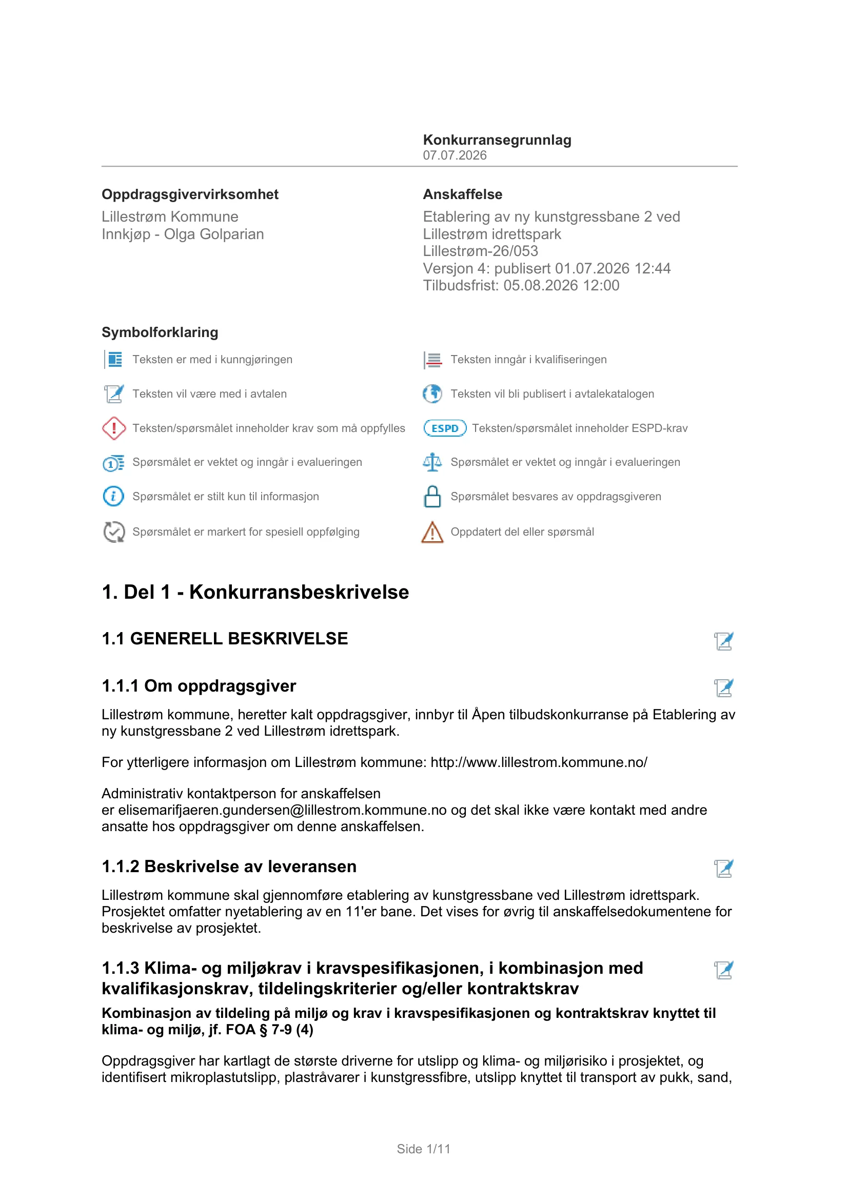 Konkurransebeskrivelse