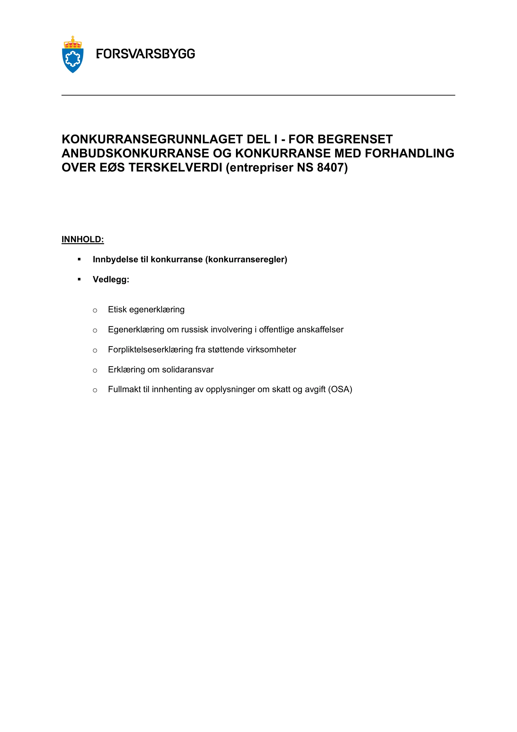 Konkurransebeskrivelse