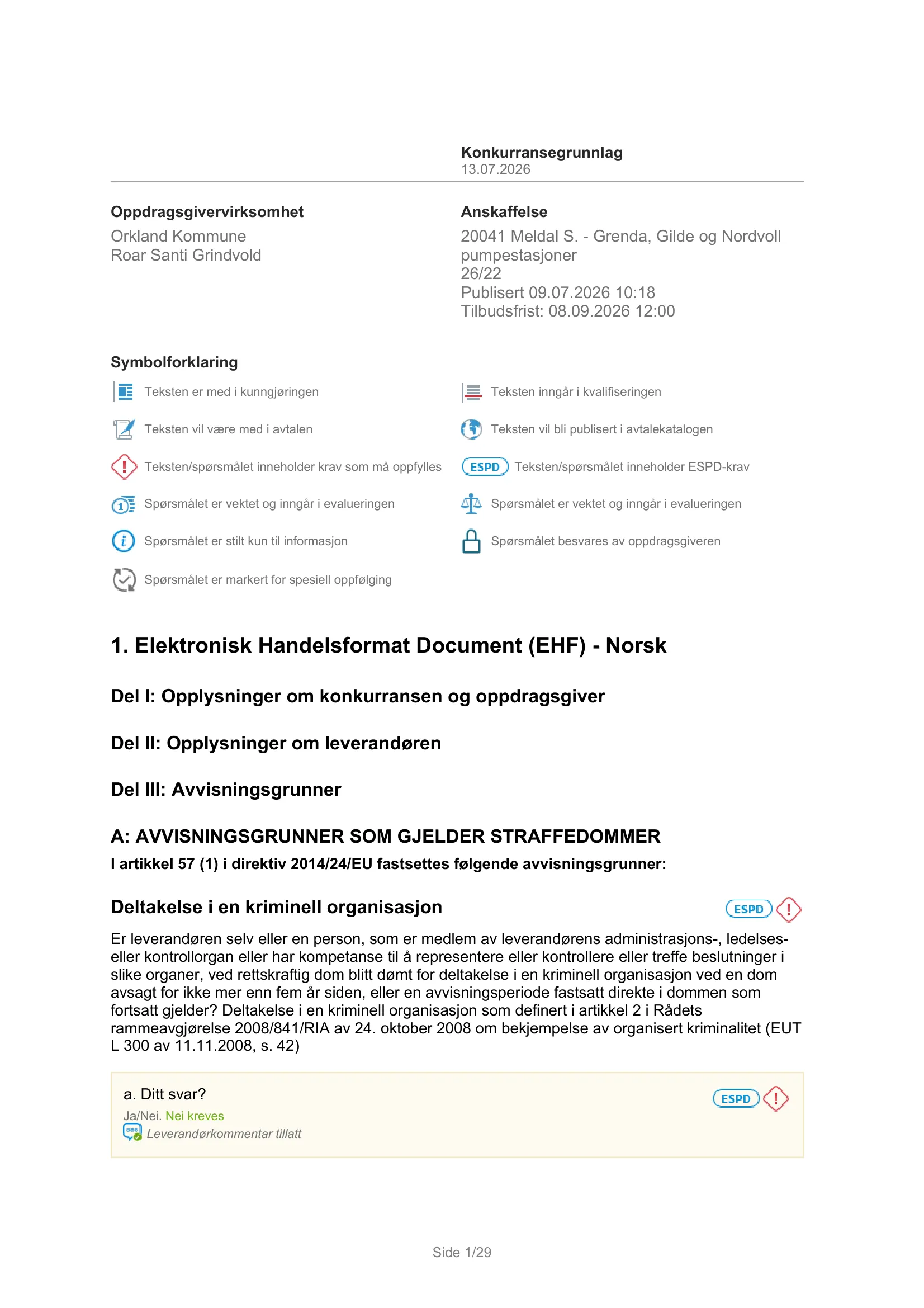 Konkurransebeskrivelse