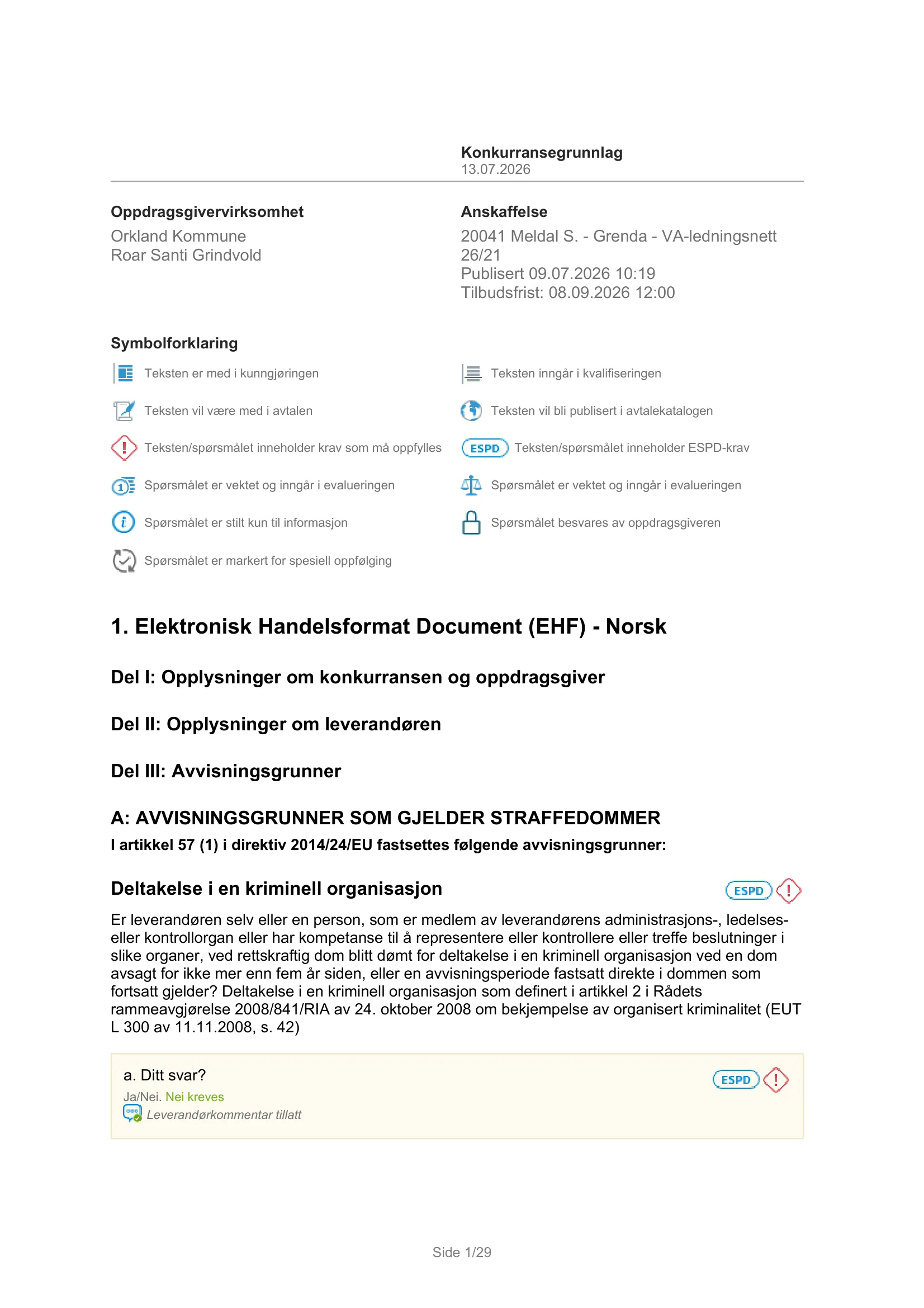 Konkurransebeskrivelse