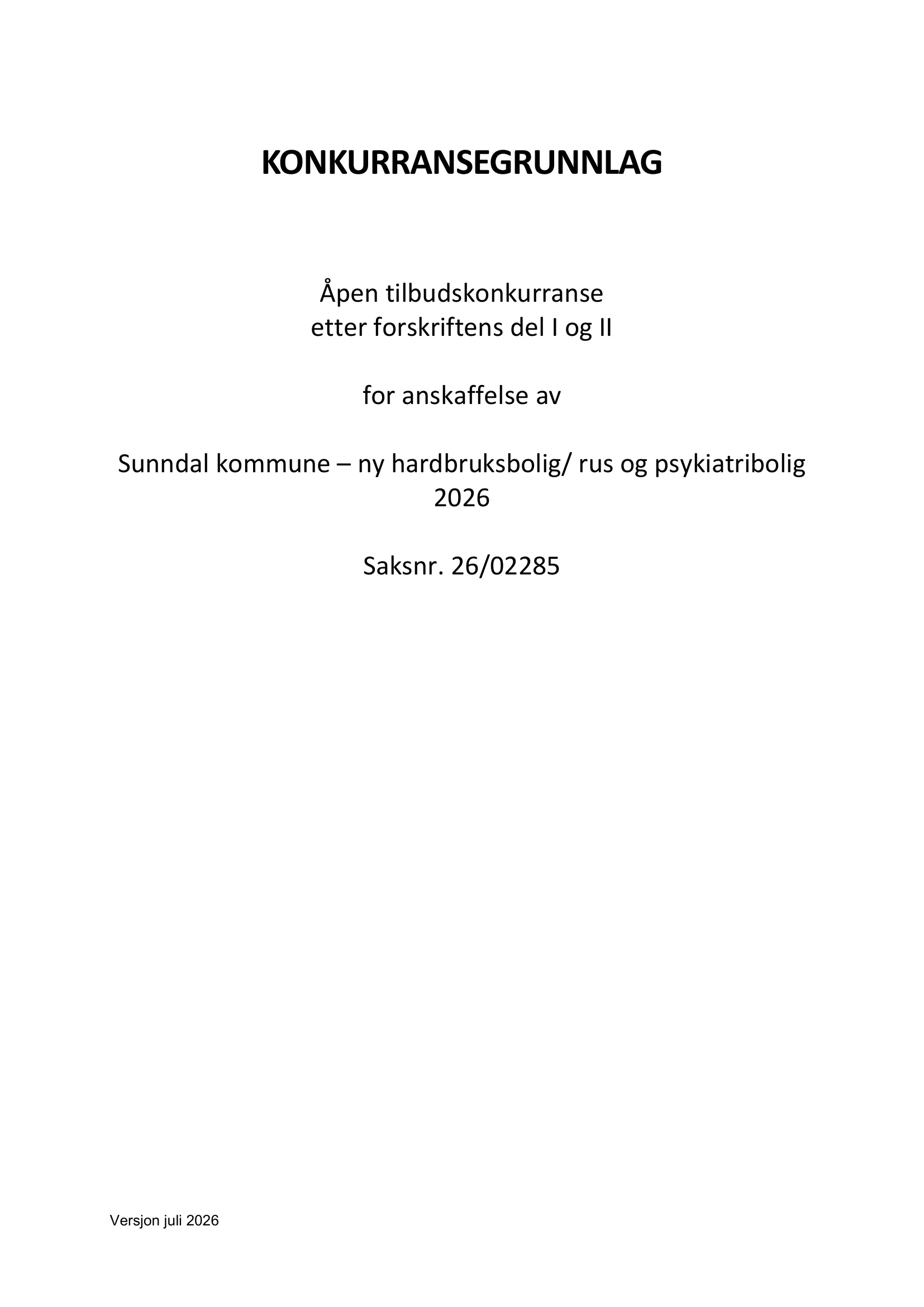 Konkurransebeskrivelse