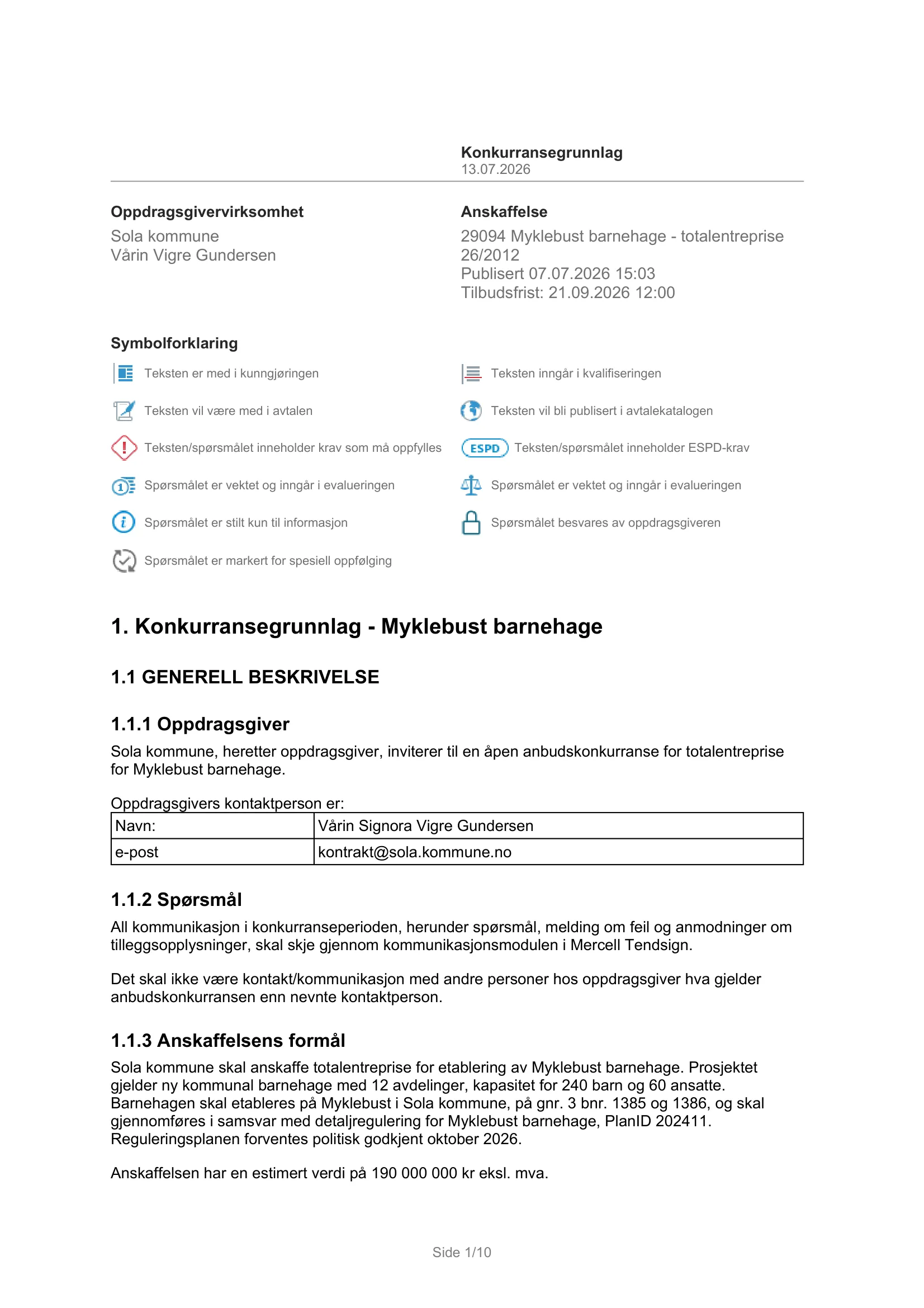 Konkurransebeskrivelse