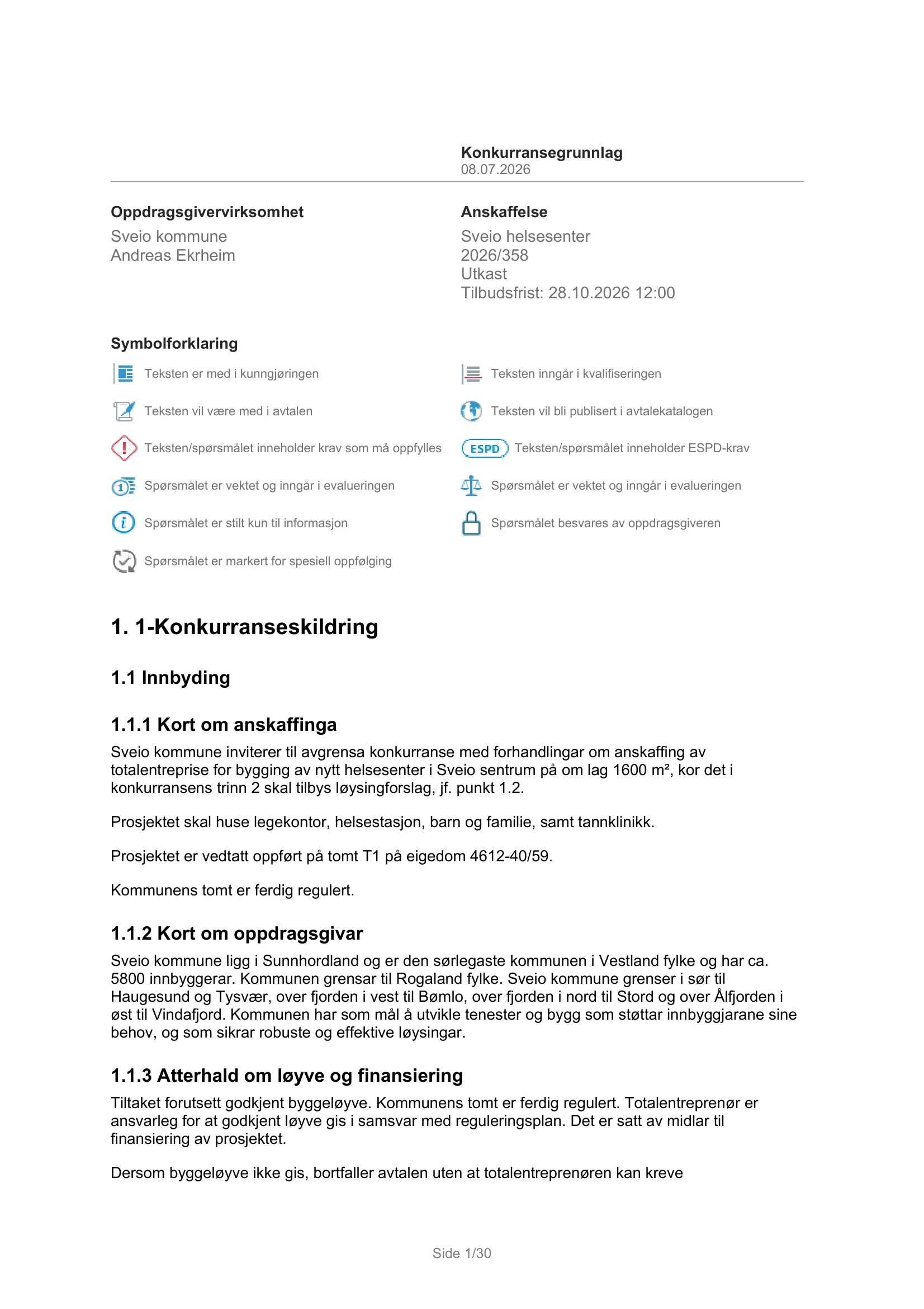 Konkurransebeskrivelse
