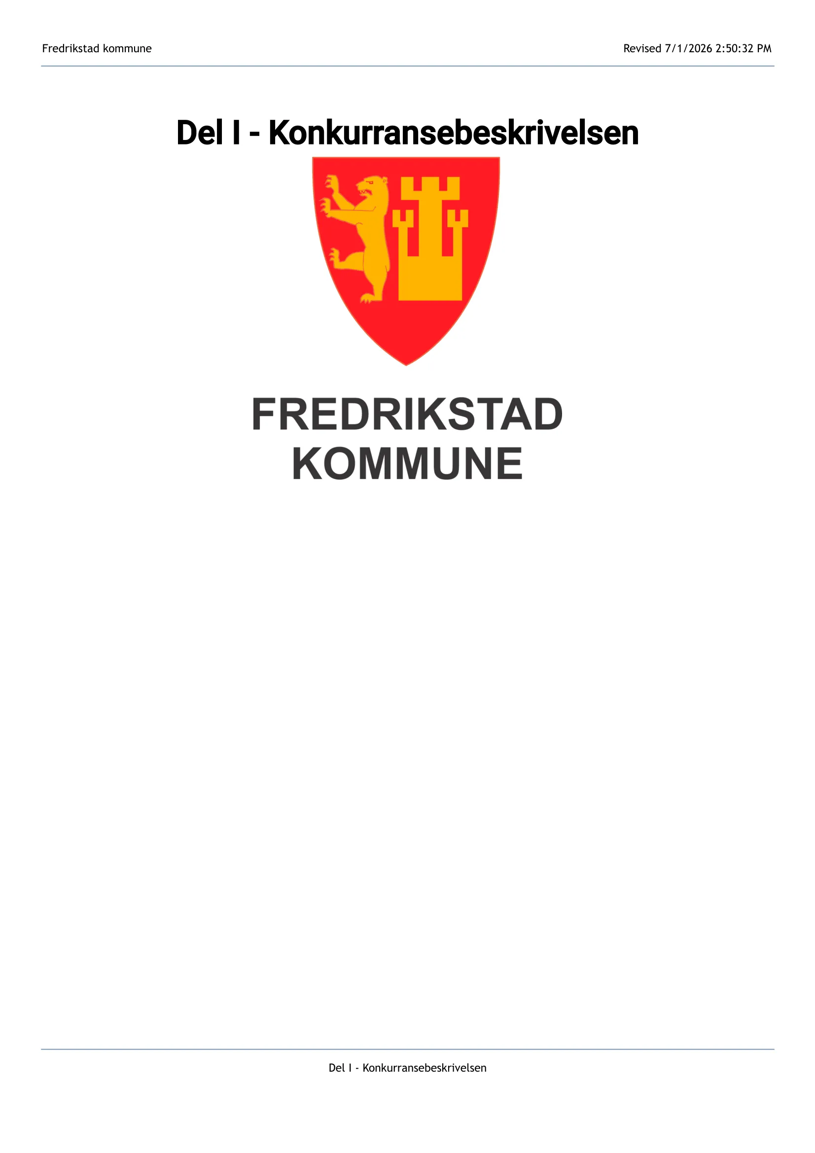 Konkurransebeskrivelse