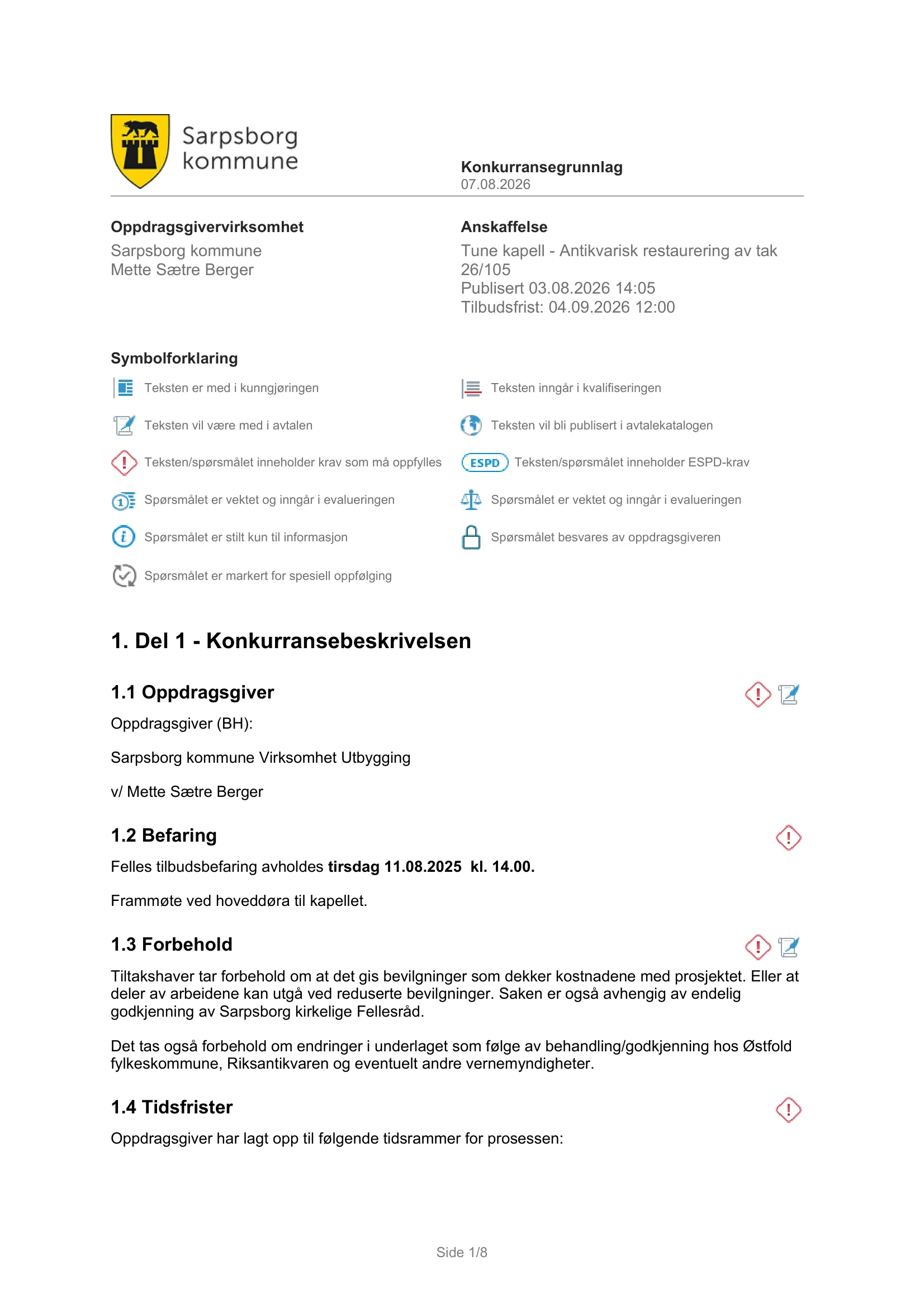 Konkurransebeskrivelse