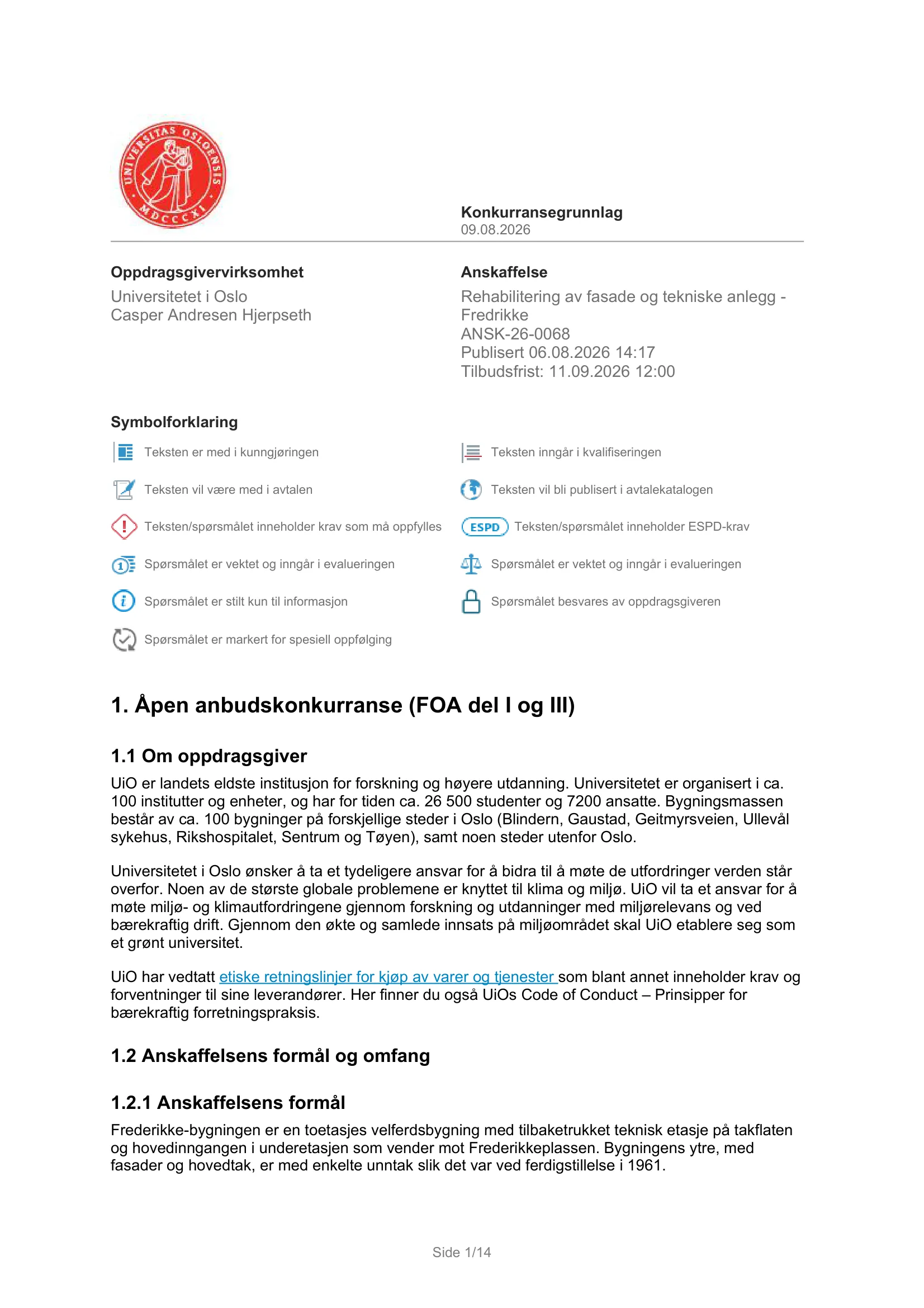 Konkurransebeskrivelse